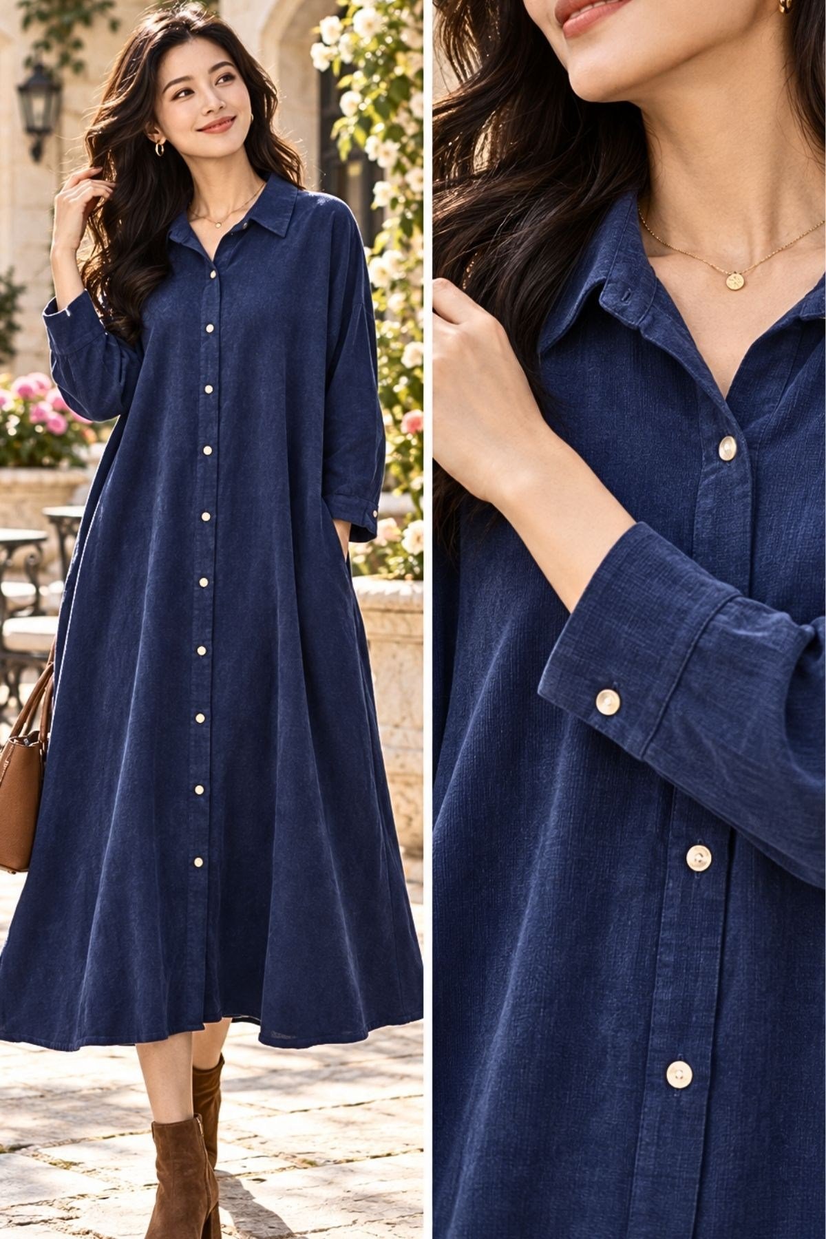 Oversize İtalyan Kadife Elbise