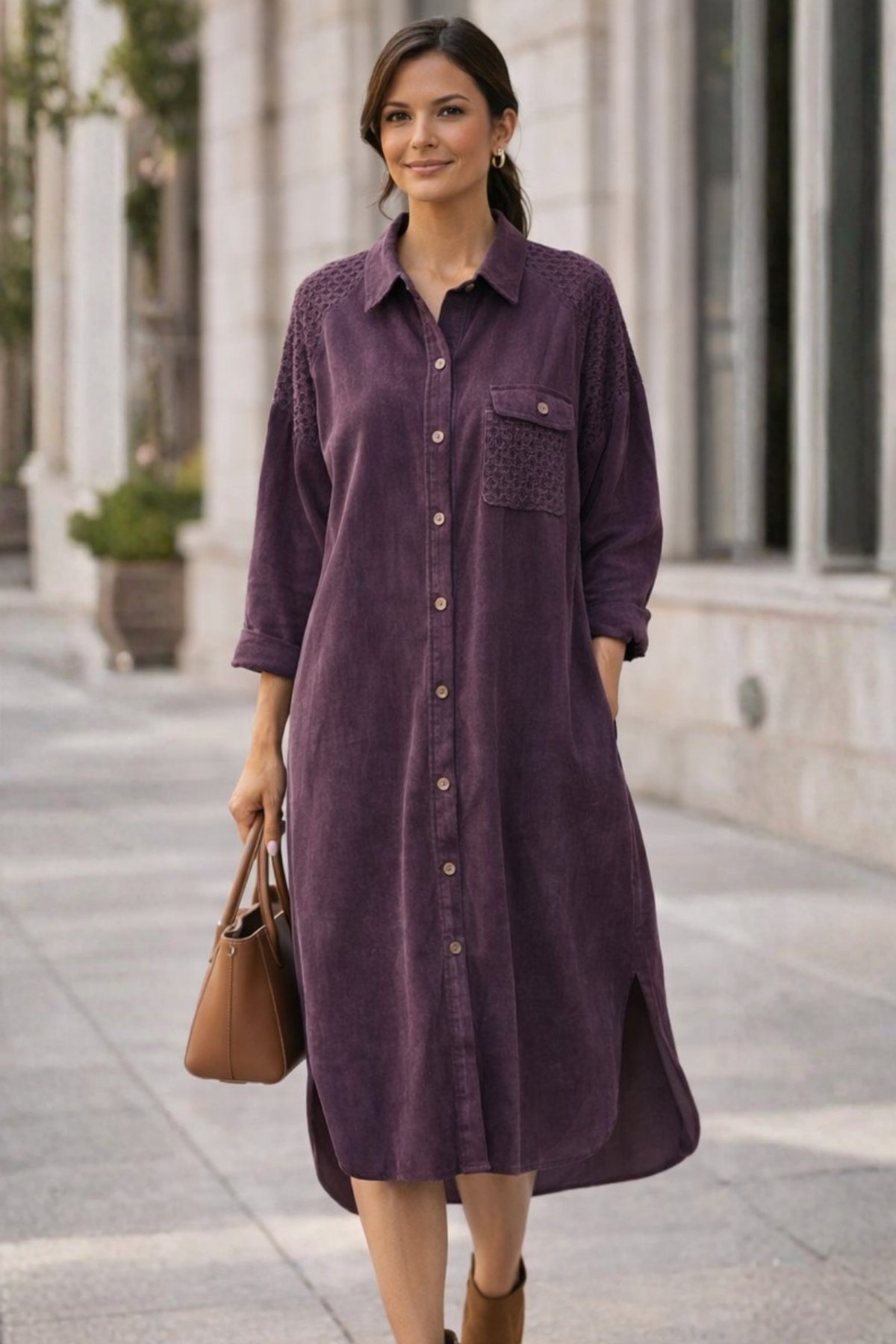 Oversize İtalyan Kadife Elbise