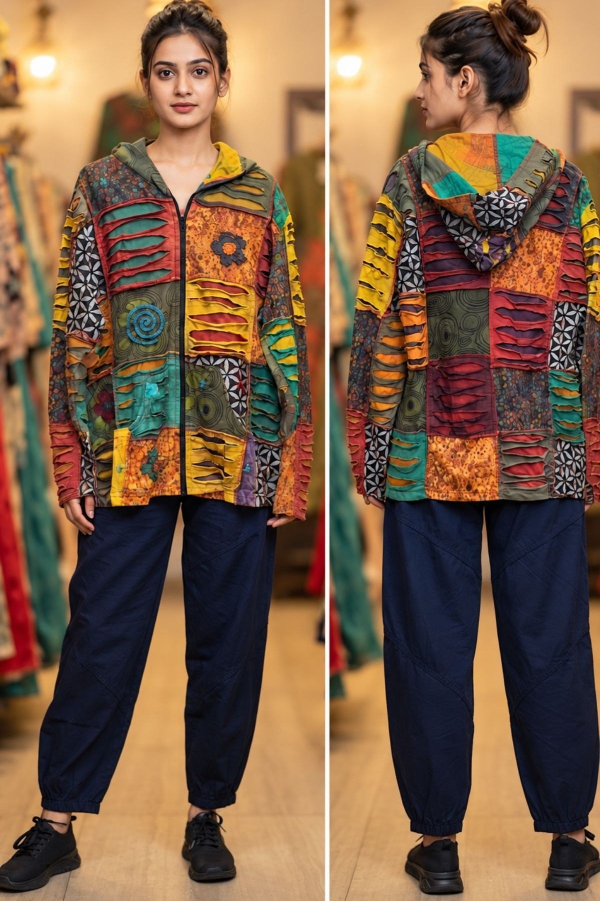 Özel Tasarım Bohem Patchwork Ceket