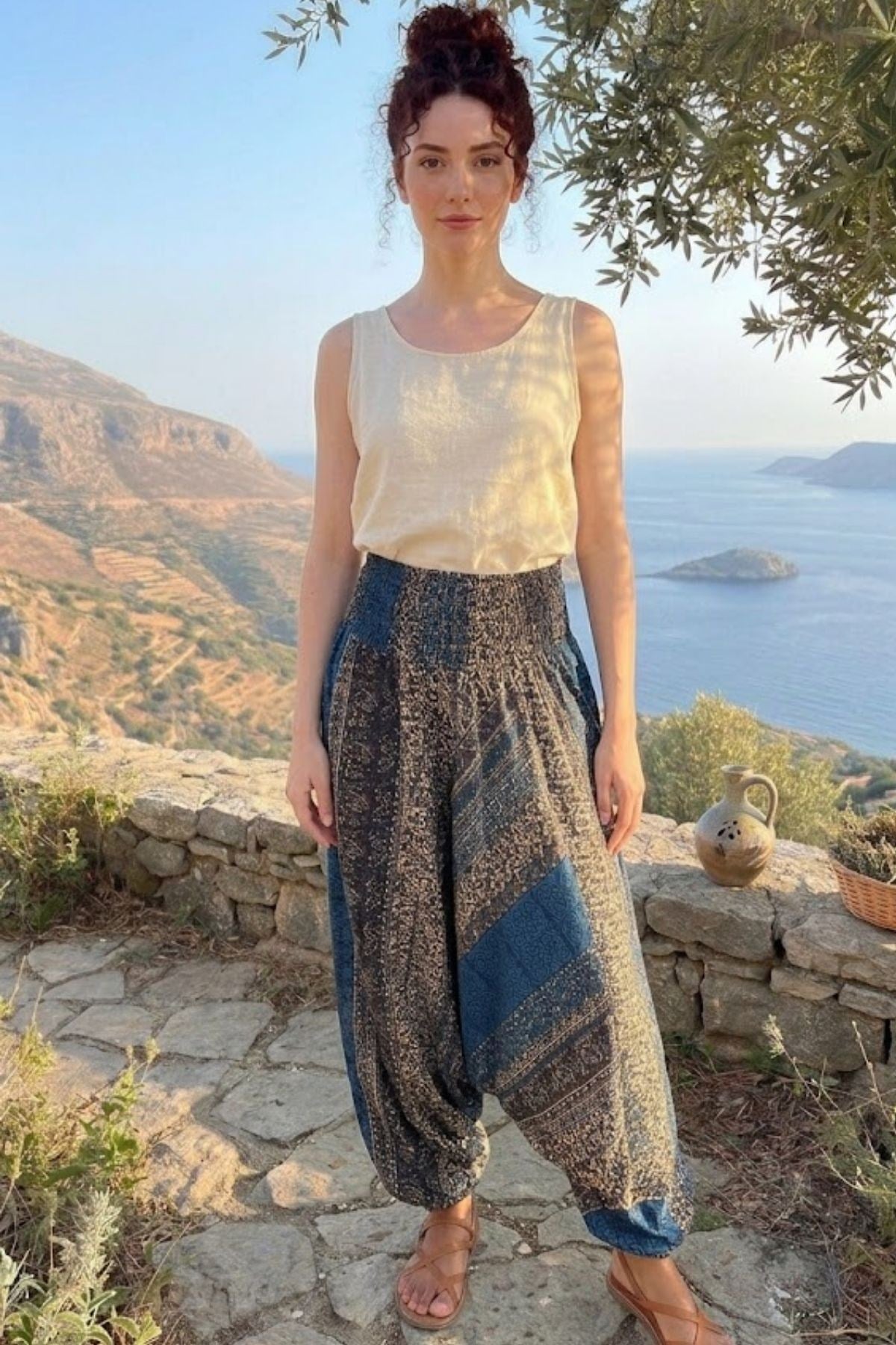 Patchwork Görünümlü Bohem Şalvar