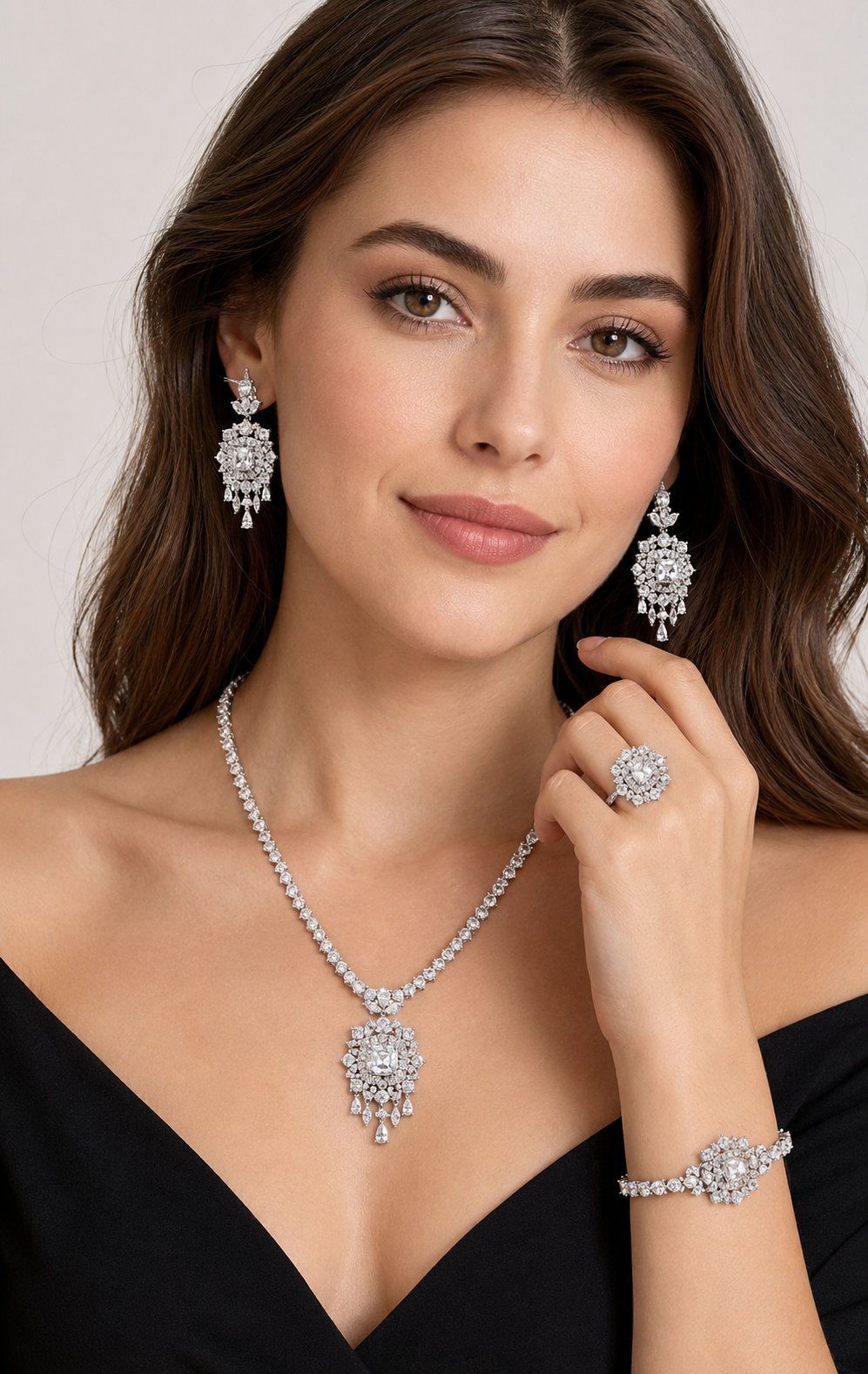 Su Yolu Zirkon Taşlı Set