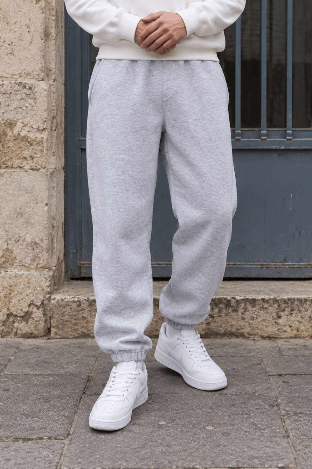 BASİC BAGGY KALIP PAÇA LASTİKLİ ŞARDONLU EŞOFMAN ALTI GRİ