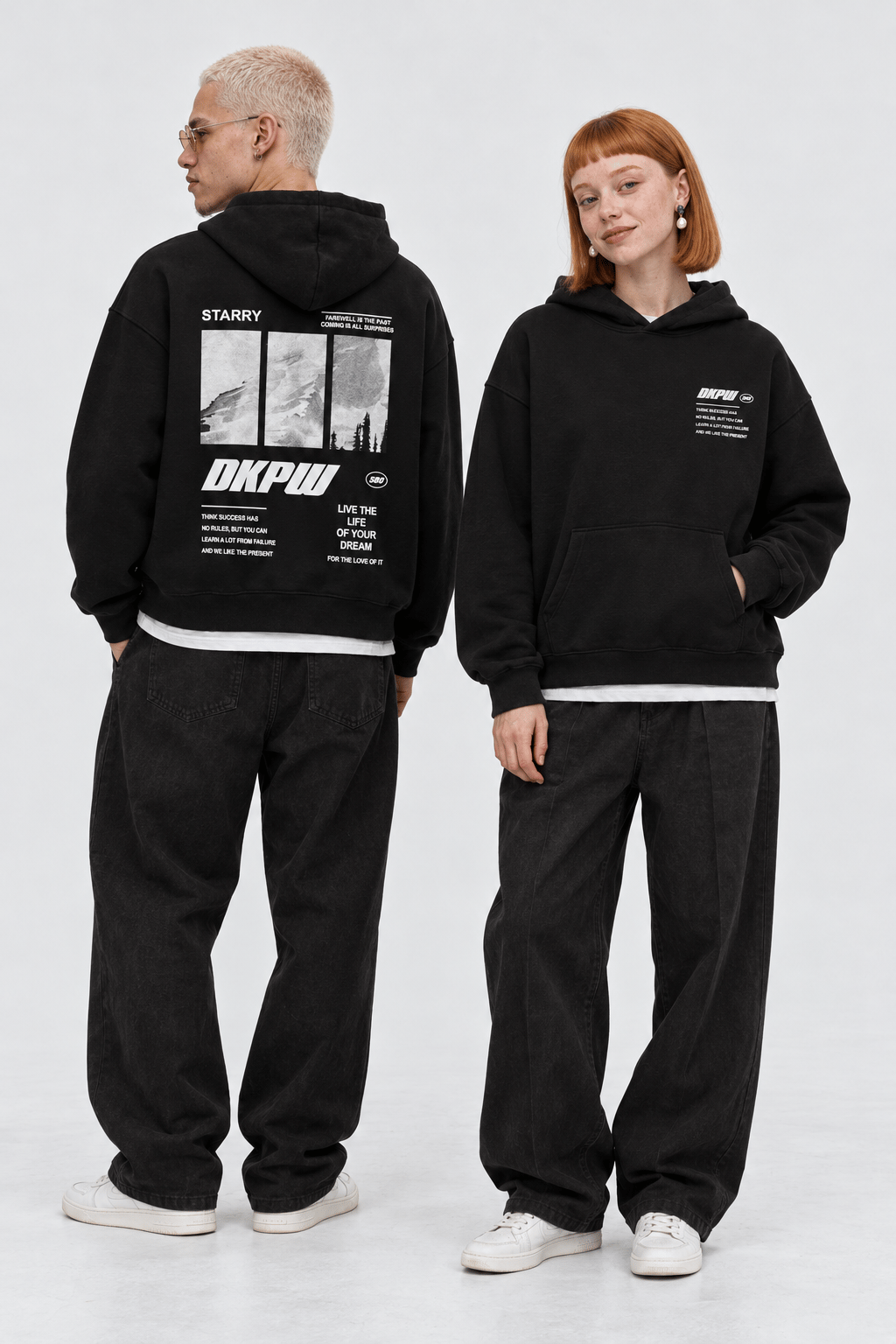 BOXY FİT OVERSİZE KAPŞONLU SWEATSHİRT SİYAH