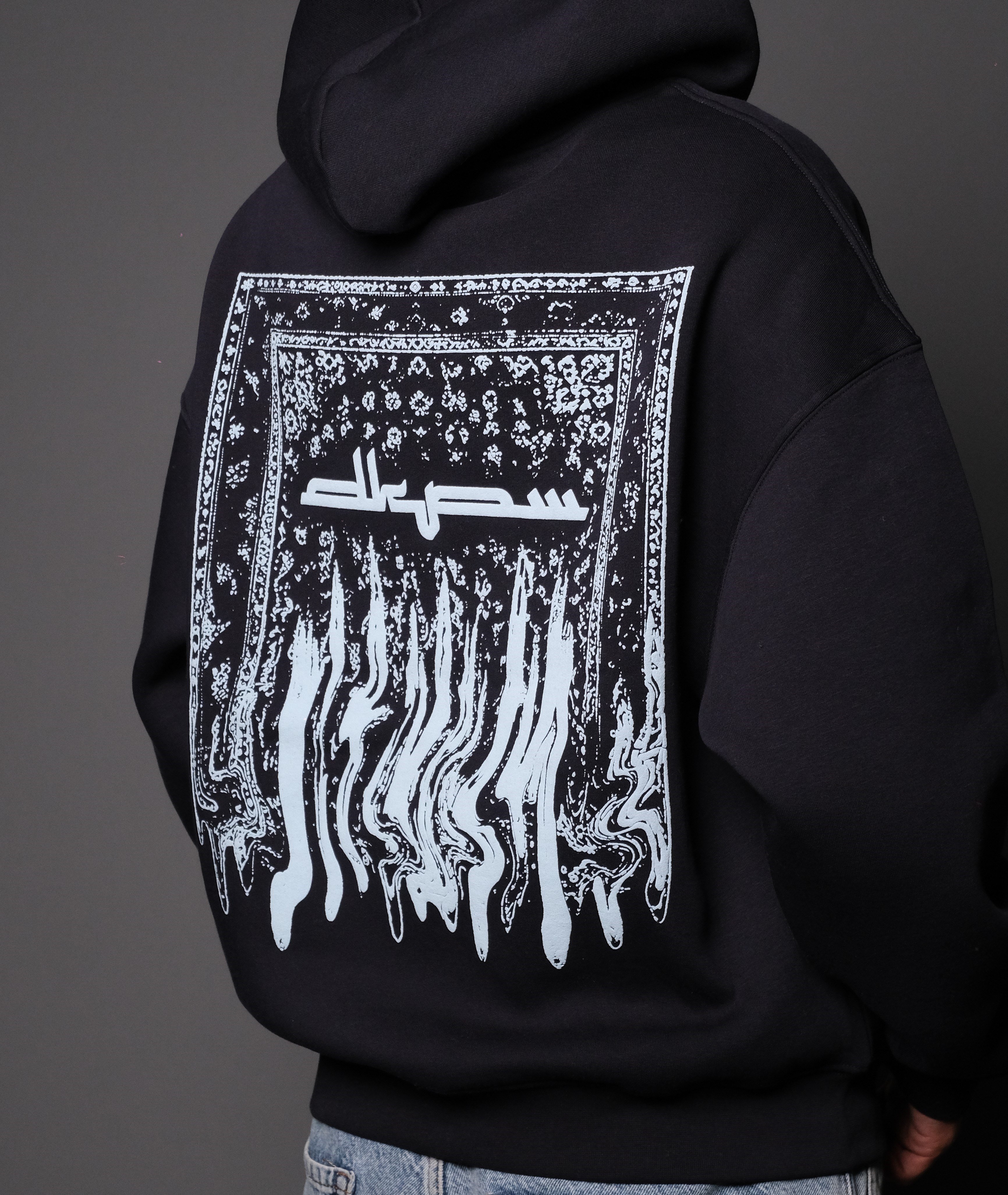 BOXY FİT OVERSİZE KAPŞONLU SWEATSHİRT LACİVERT