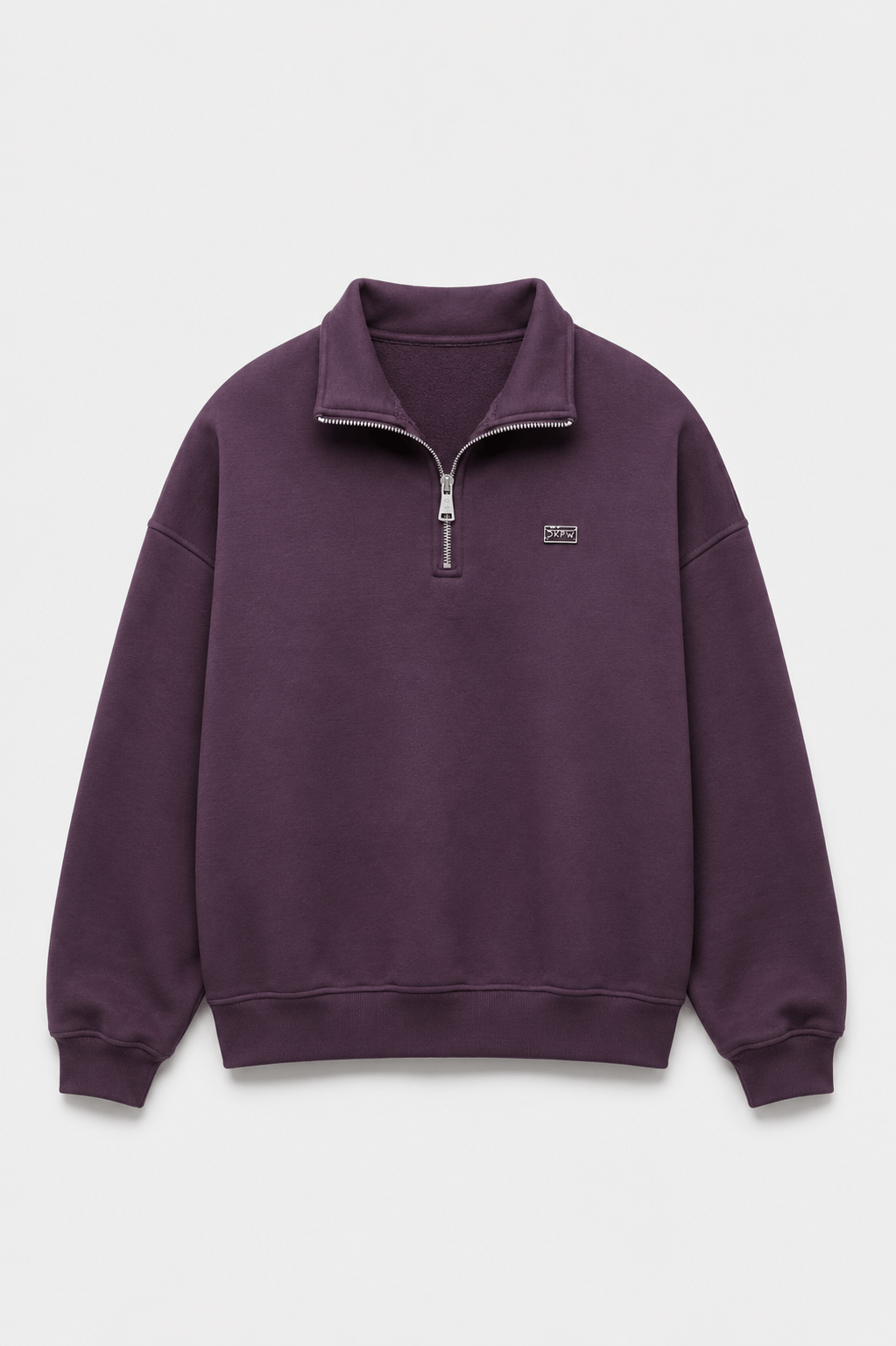 DKPW DEMİR ARMALI YARIM FERMUAR SWEATSHIRT MÜRDÜM
