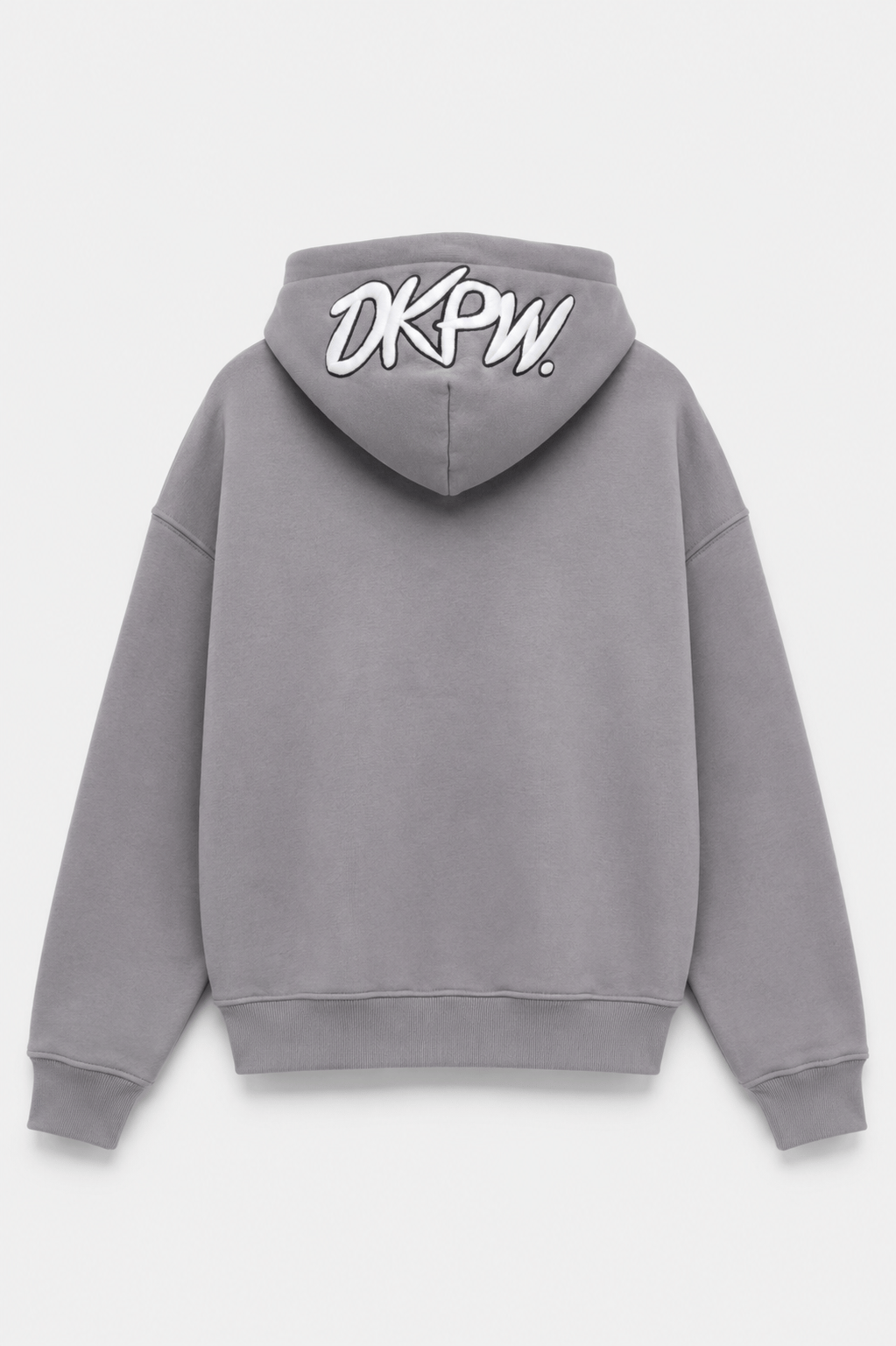 DKPW KAPŞON BASKILI OVERSİZE ŞARDONLU SWEATSHIRT GRİ MELANJ