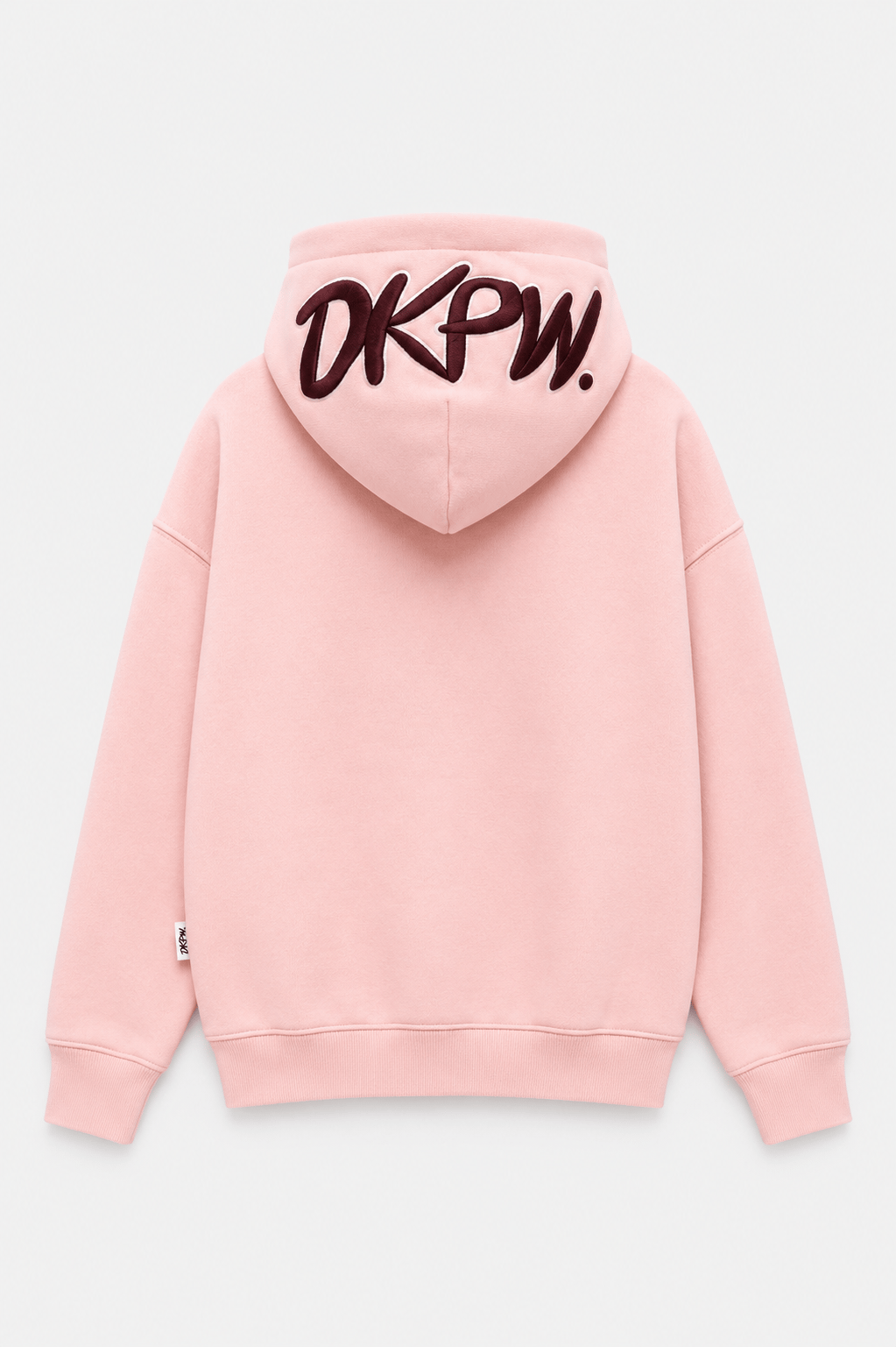 DKPW KAPŞON BASKILI OVERSİZE ŞARDONLU SWEATSHIRT PEMBE