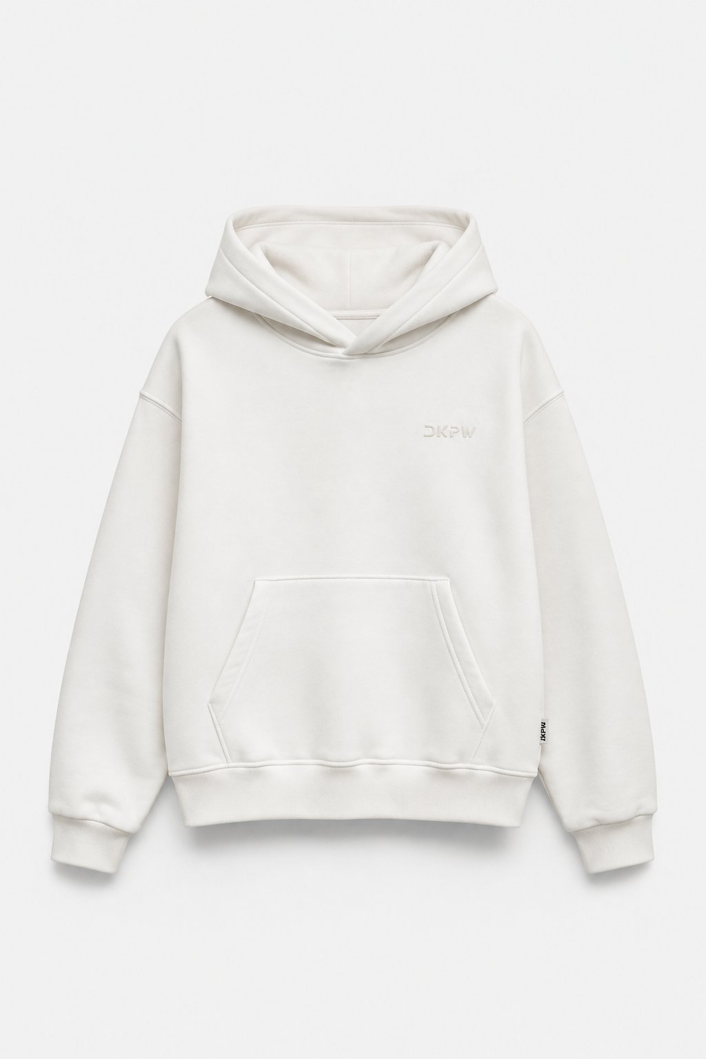 FLOK BASKI DETAYLI BOXYFİT KAPŞONLU SWEATSHIRT EKRU