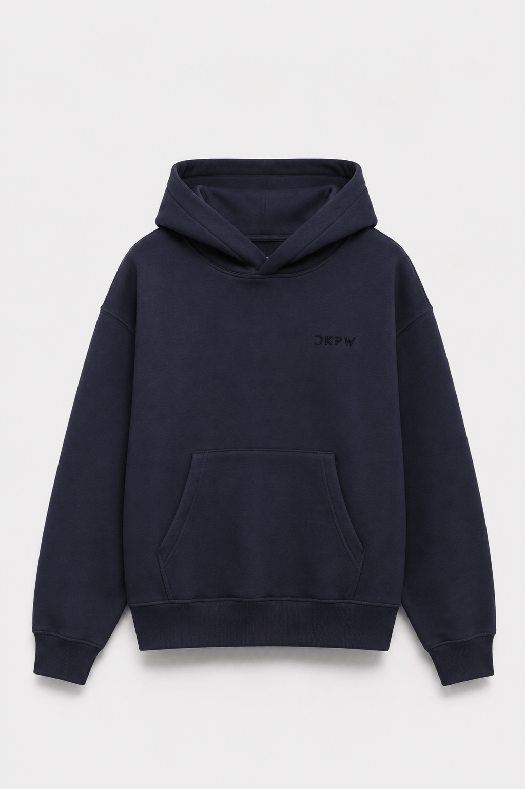 FLOK BASKI DETAYLI BOXYFİT KAPŞONLU SWEATSHIRT LACİVERT
