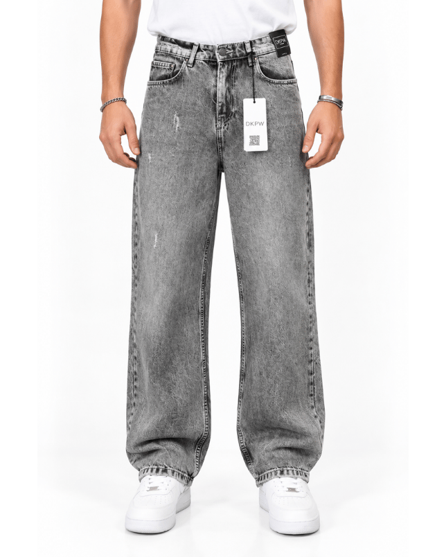 FÜME TIRNAKLI EXTRA BAGGY JEANS