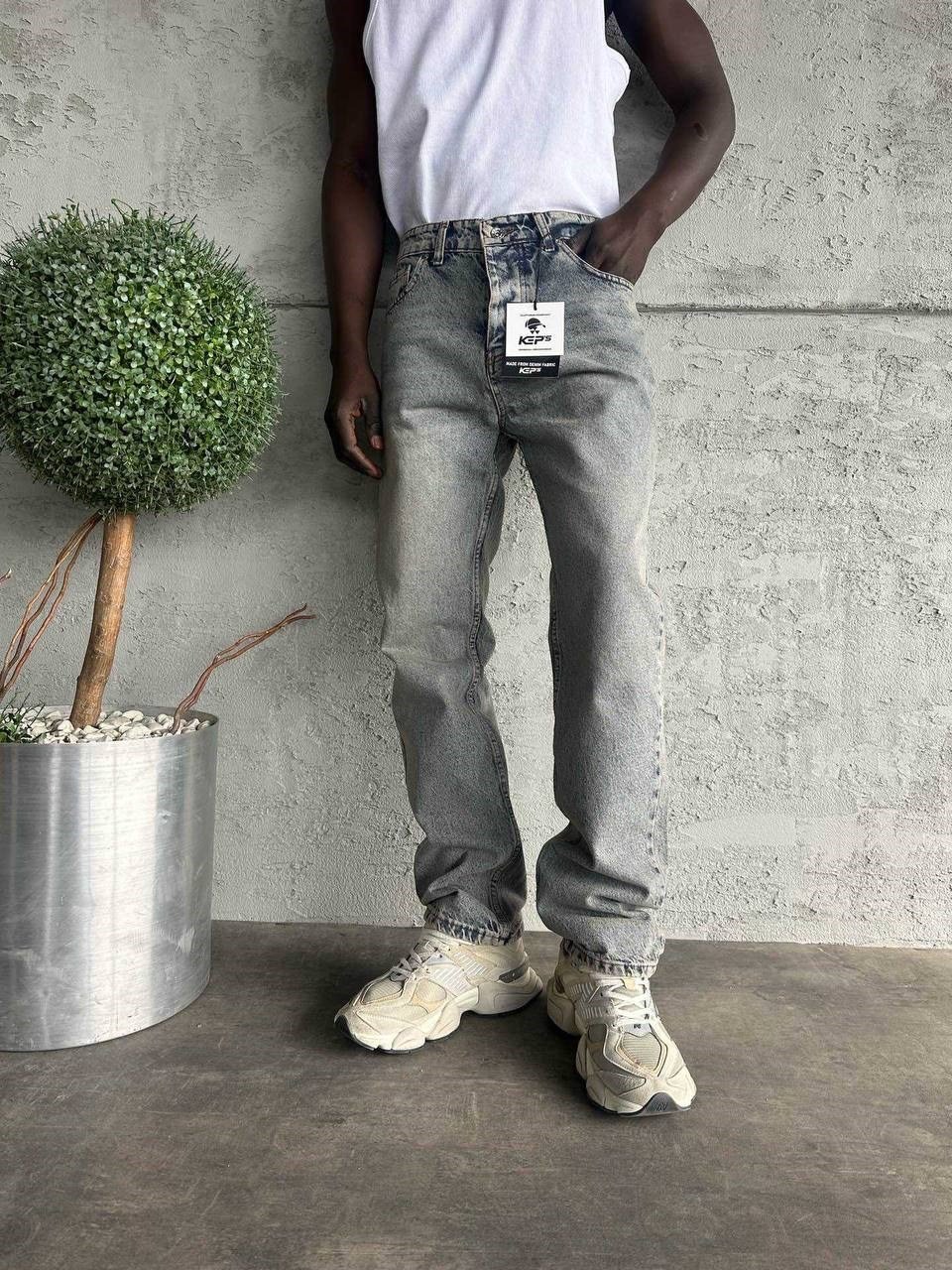 KEPS BAGGY KOT PANTOLON MAVİ