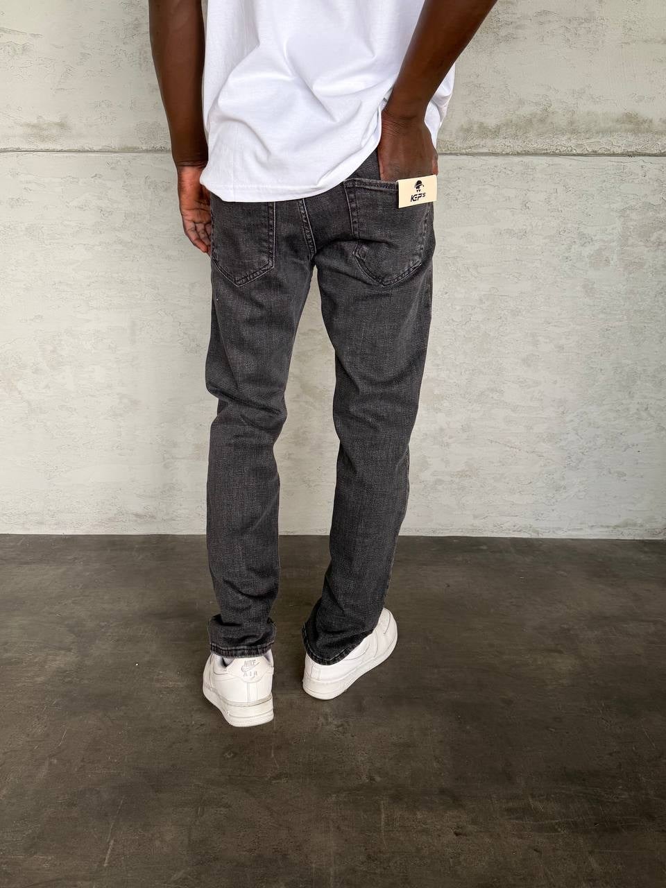 KEPS SİYAH YIKAMALI REGULAR PANTOLON