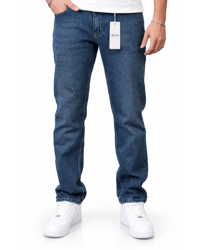 KOYU MAVİ ORTA PAÇA JEAN
