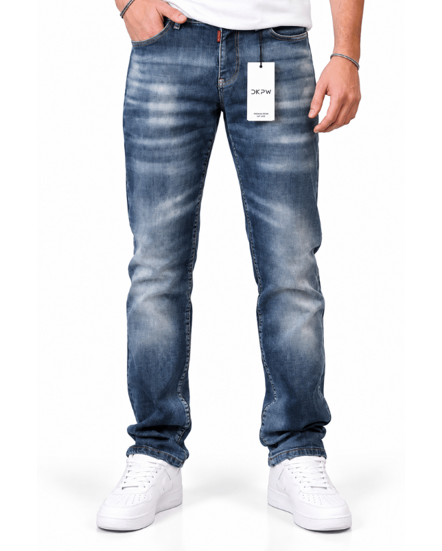M2 EFEKTLİ LACİVERT ORTA PAÇA JEAN