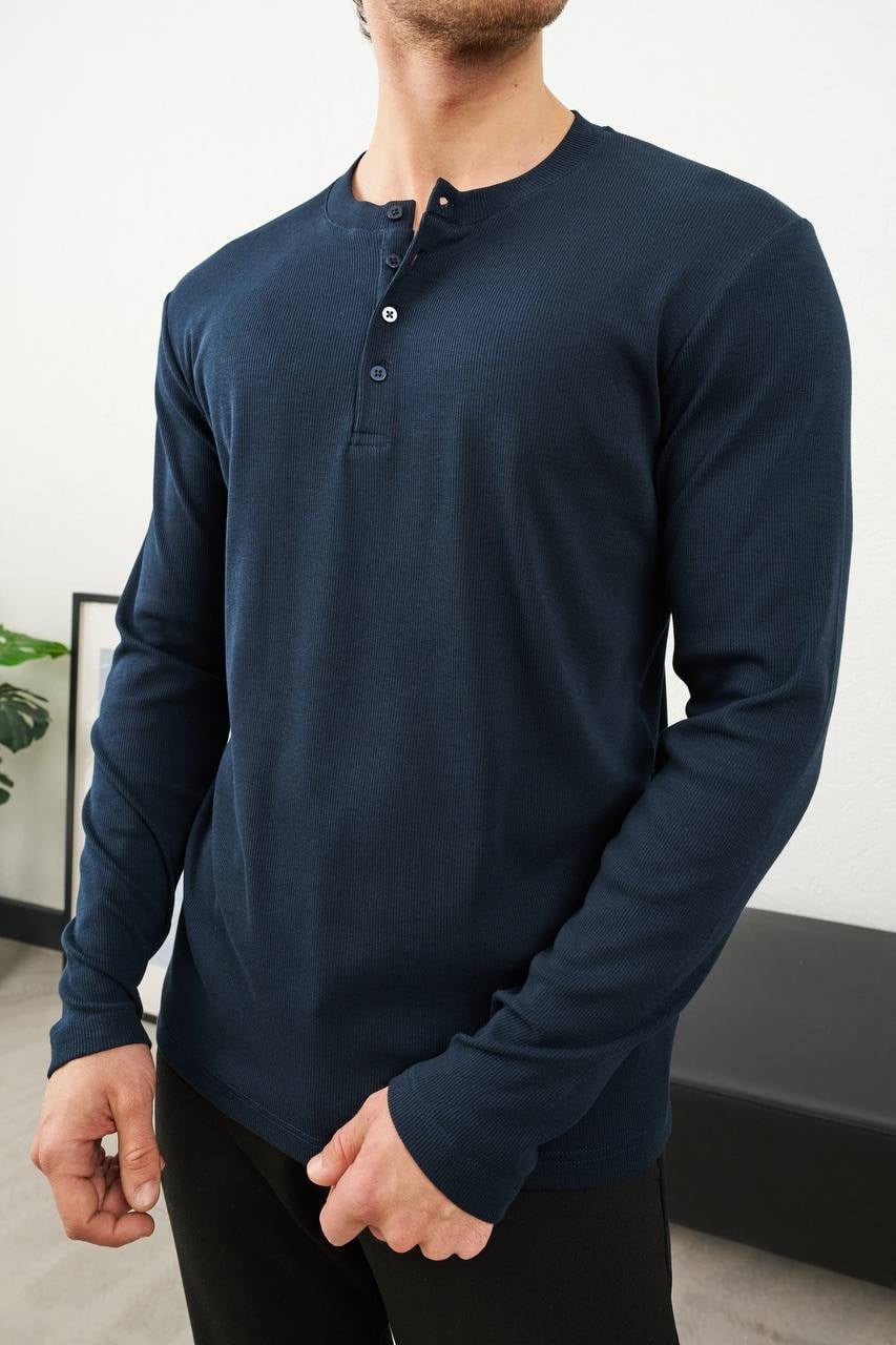 MARRAKESH FİTİLLİ YAKASI DÜĞMELİ SWEAT