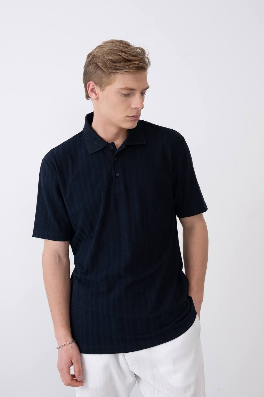 MARRAKESH POLO YAKA KENDİNDEN DESENLİ