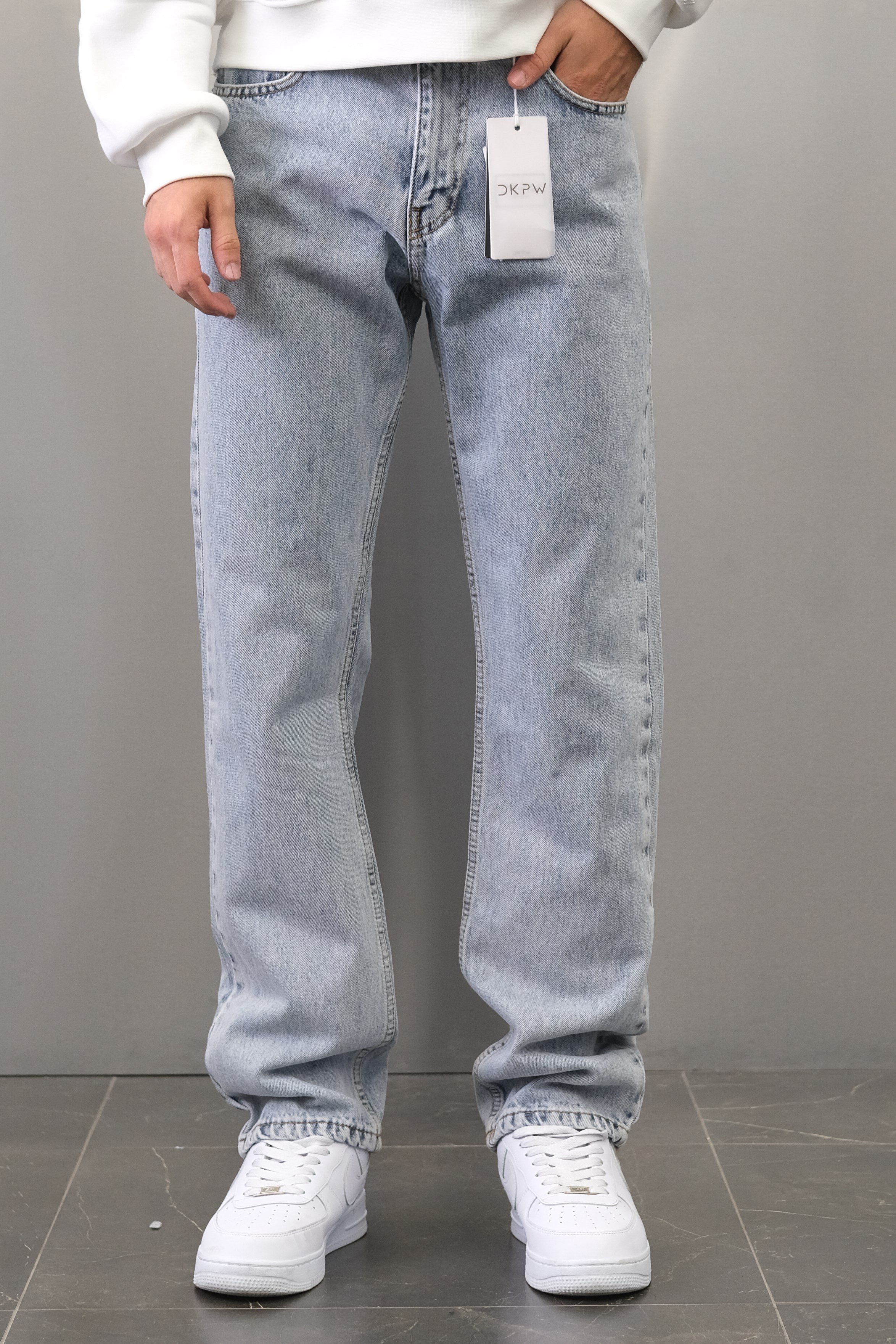 MAVİ ASİT YIKAMA EFEKTLİ BAGGY JEAN