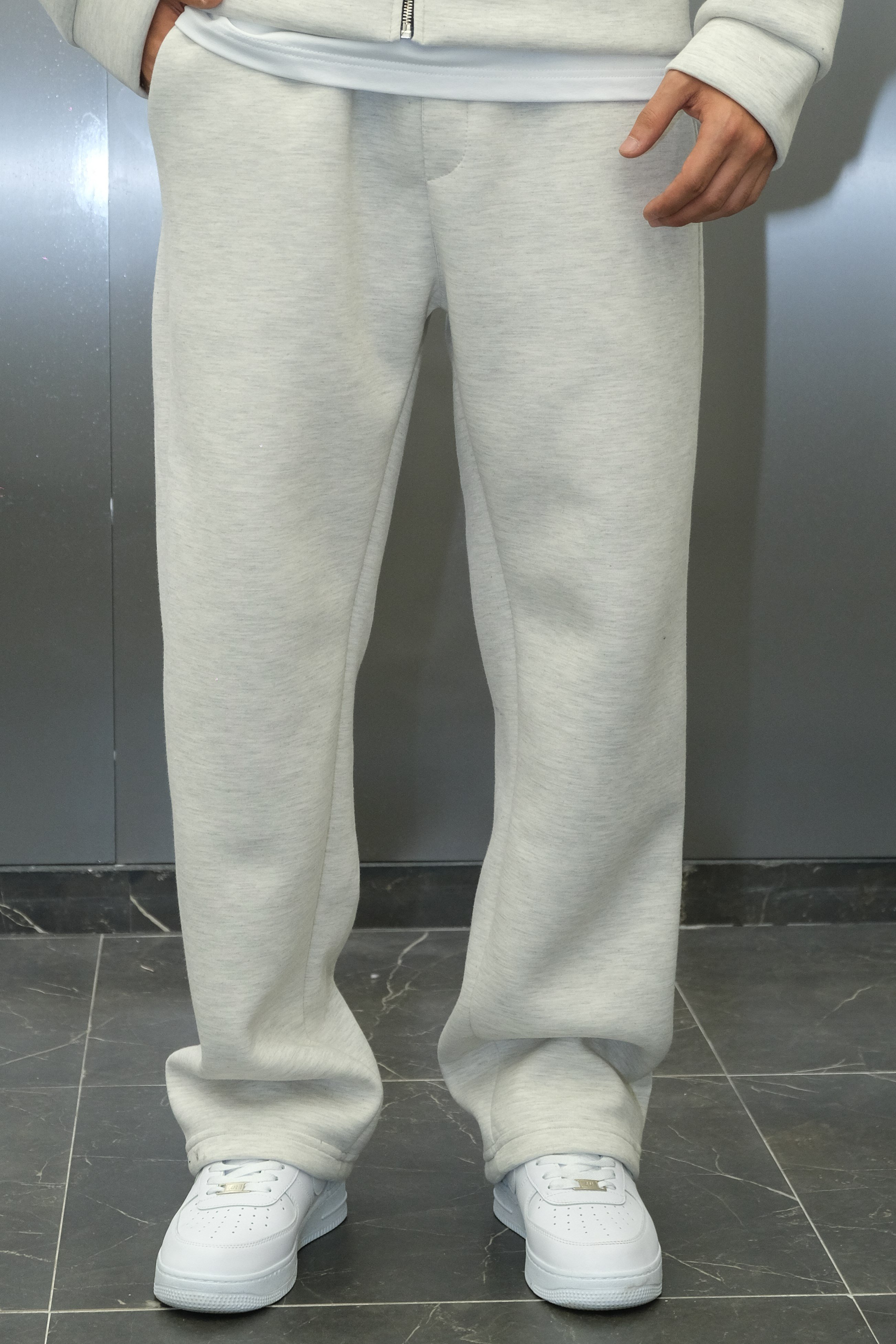 PANDA KUMAŞ BAGGY KALIP EŞOFMAN ALTI GRİ