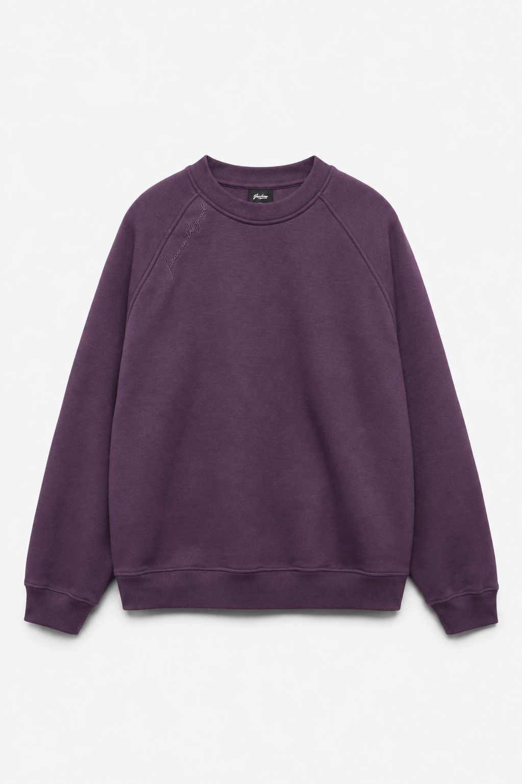 REGLAN KOL BOXYFİT BİSİKLET YAKA SWEATSHİRT MÜRDÜM