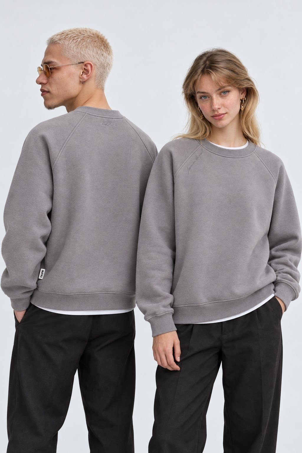 REGLAN KOL BOXYFİT BİSİKLET YAKA SWEATSHİRT FÜME