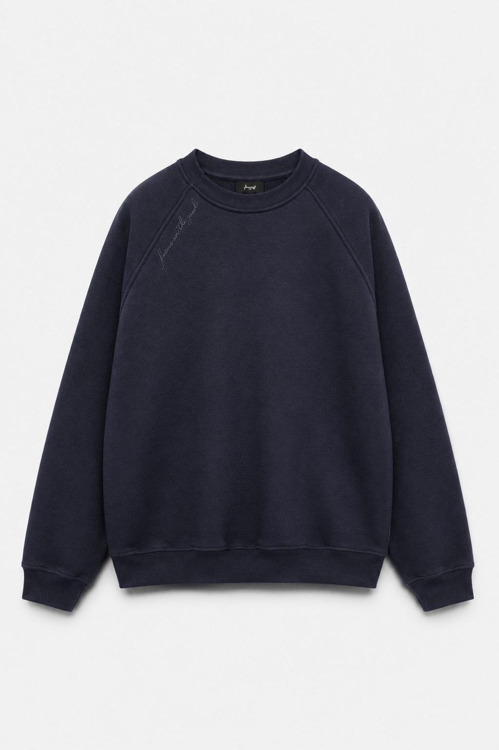 REGLAN KOL BOXYFİT BİSİKLET YAKA SWEATSHİRT LACİVERT
