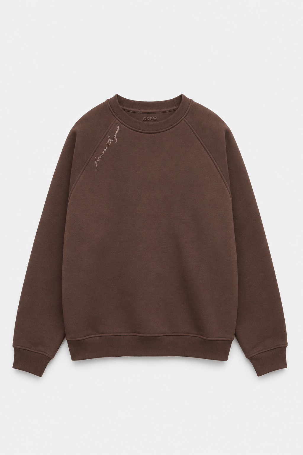 REGLAN KOL BOXYFİT BİSİKLET YAKA SWEATSHİRT KAHVE