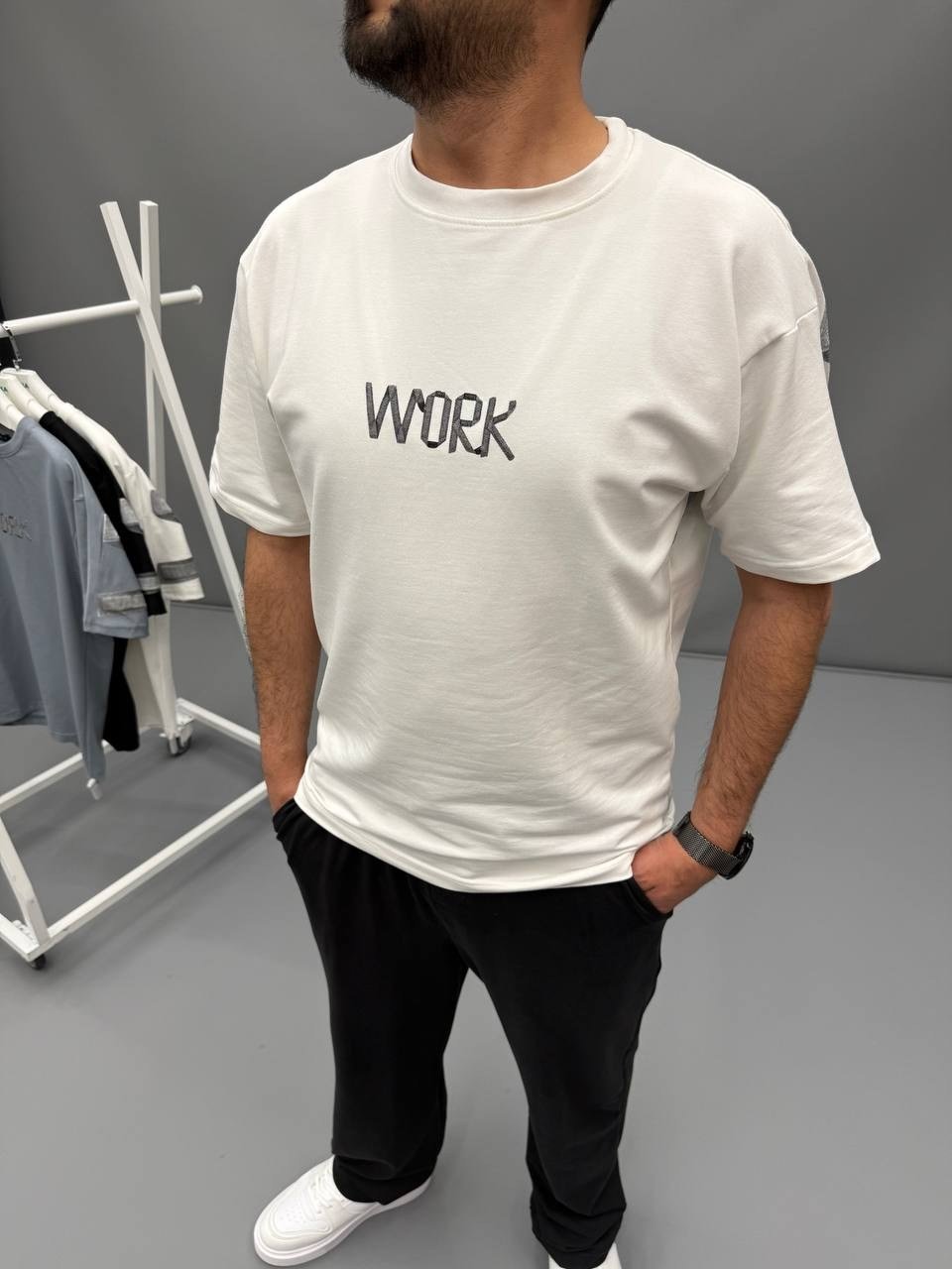 WORK TİŞÖRT BEYAZ