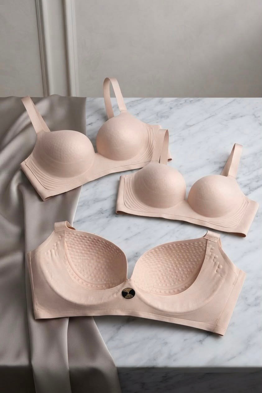 3'lü Ten Rengi Dikişsiz Günlük Kullanım Toparlayıcı Sütyen 