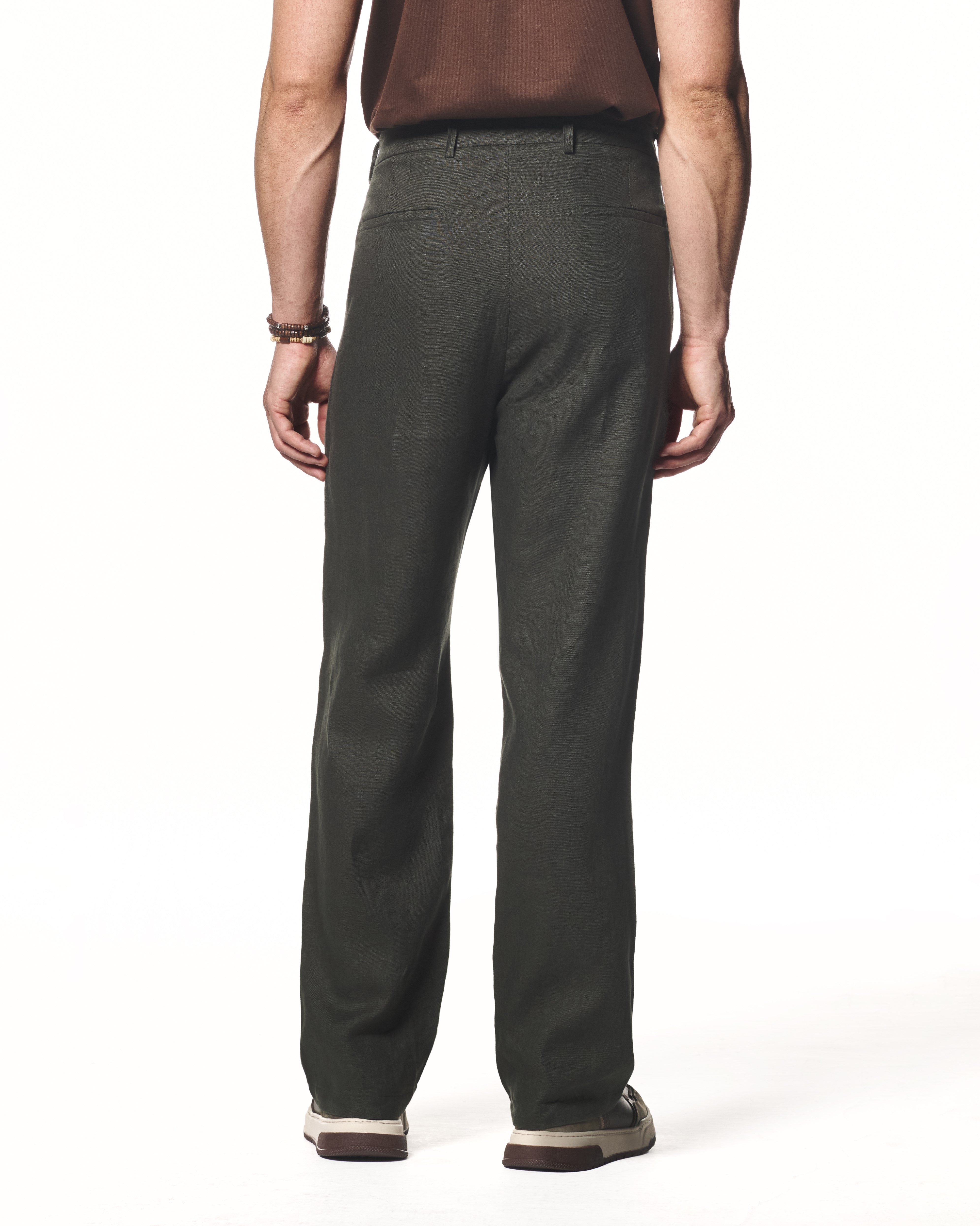 %100 Keten Pantolon