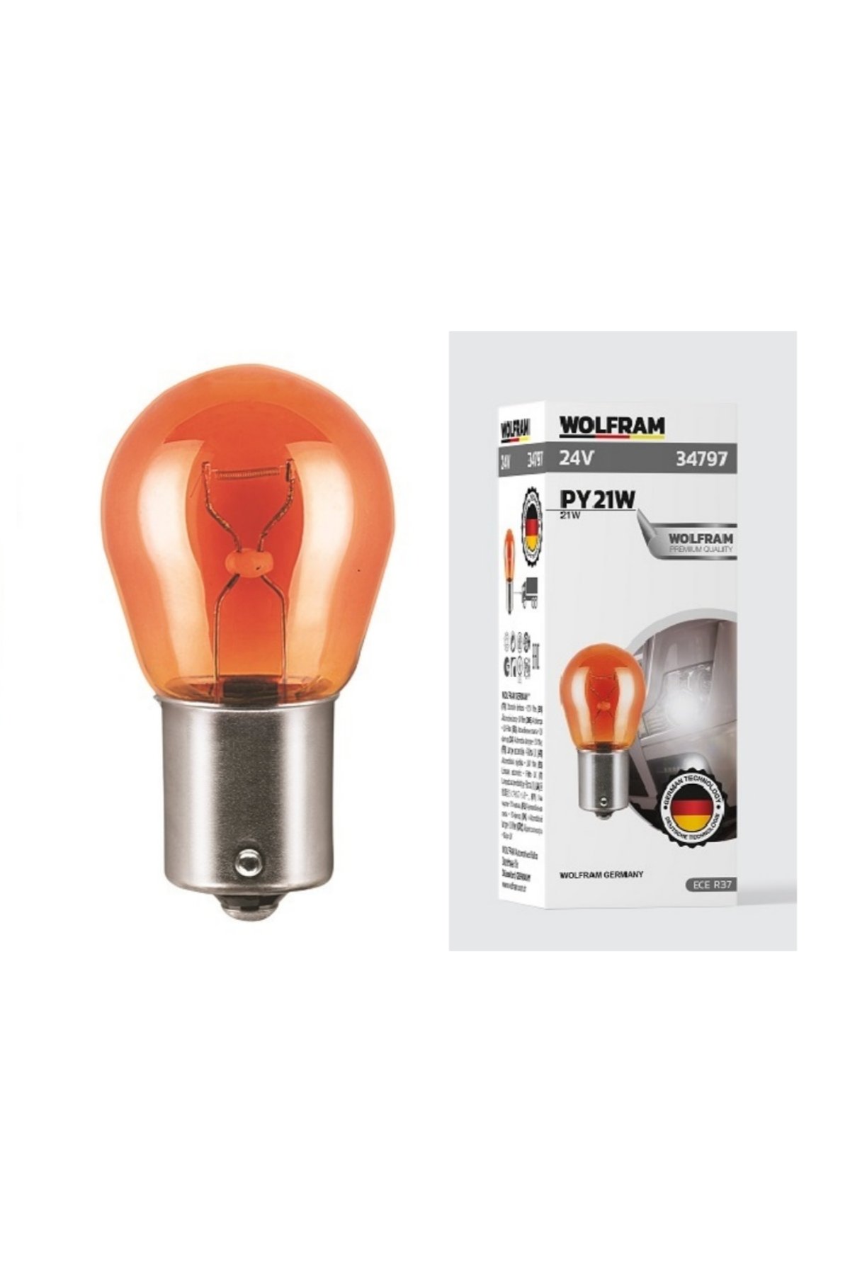10 ADET AMPUL PY21W 24V 21W 93 YAN TIRNAK SARI UZUN ÖMÜRLÜ