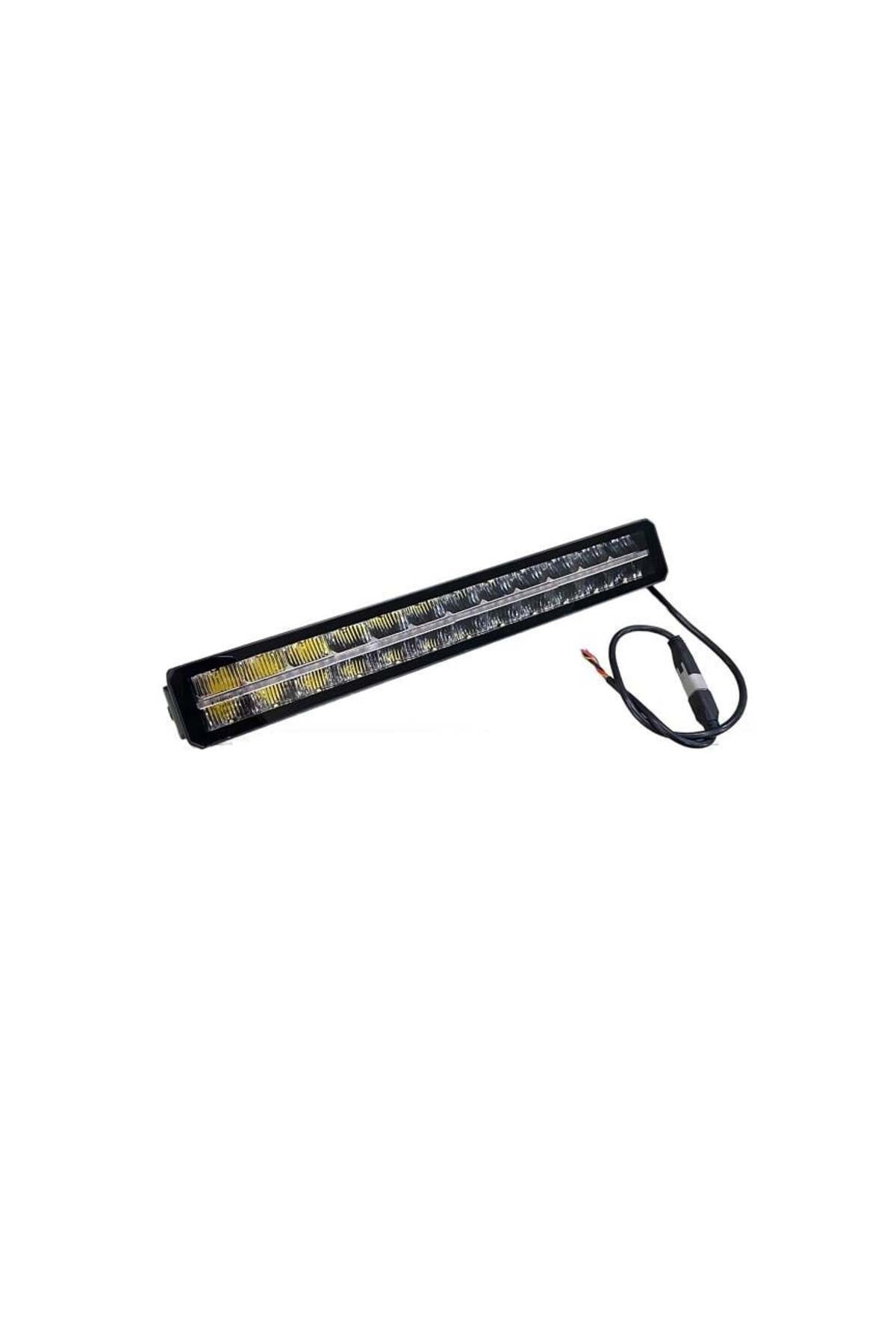 10V-30V LED BAR OFF-ROAD ORTASI GÜNDÜZ LEDLİ SARI-BEYAZ (550 MM)