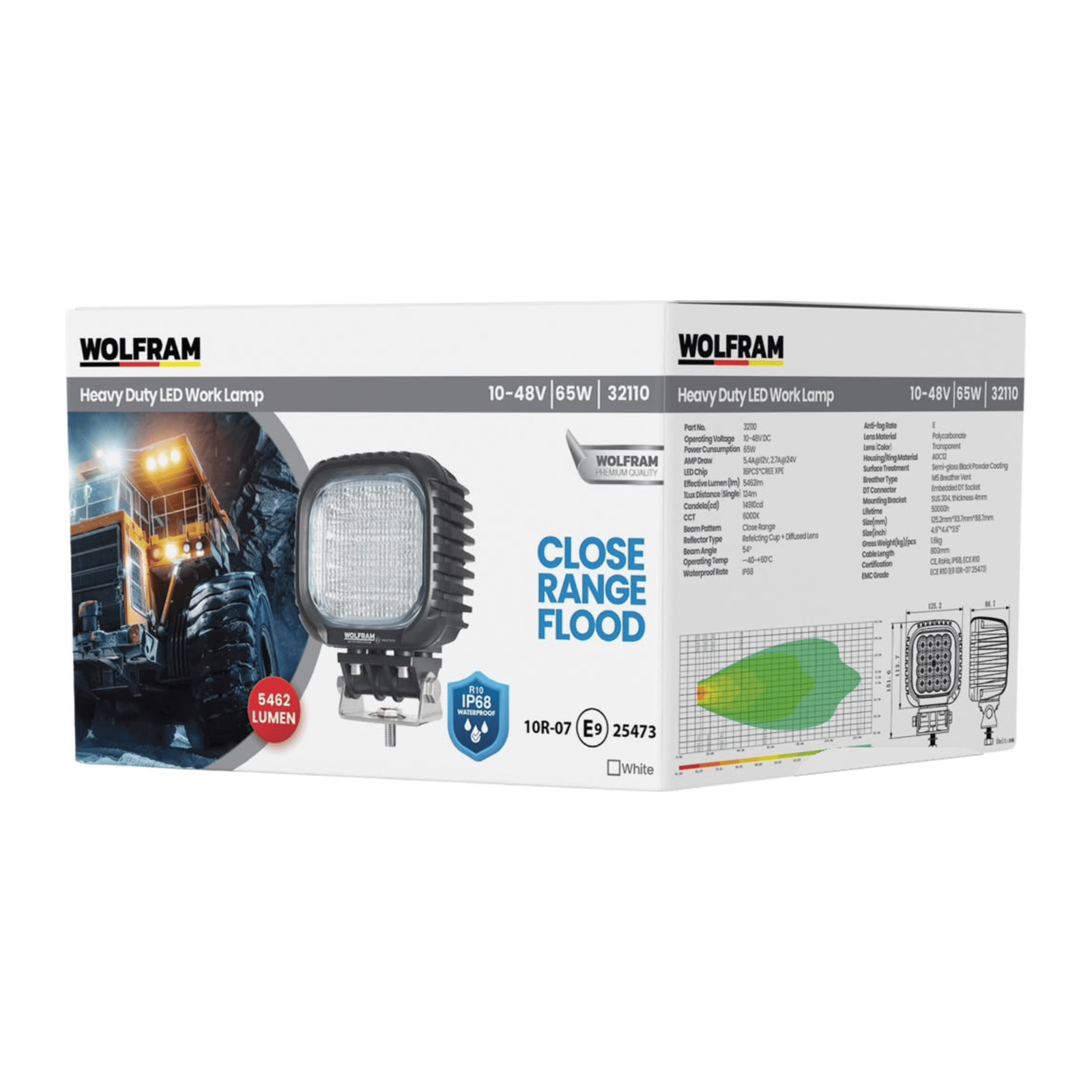 Wolfram Sarsıntıya Dayanlıklı Ağır Hizmet Led Çalışma Lambası - WOLFRAM 32110