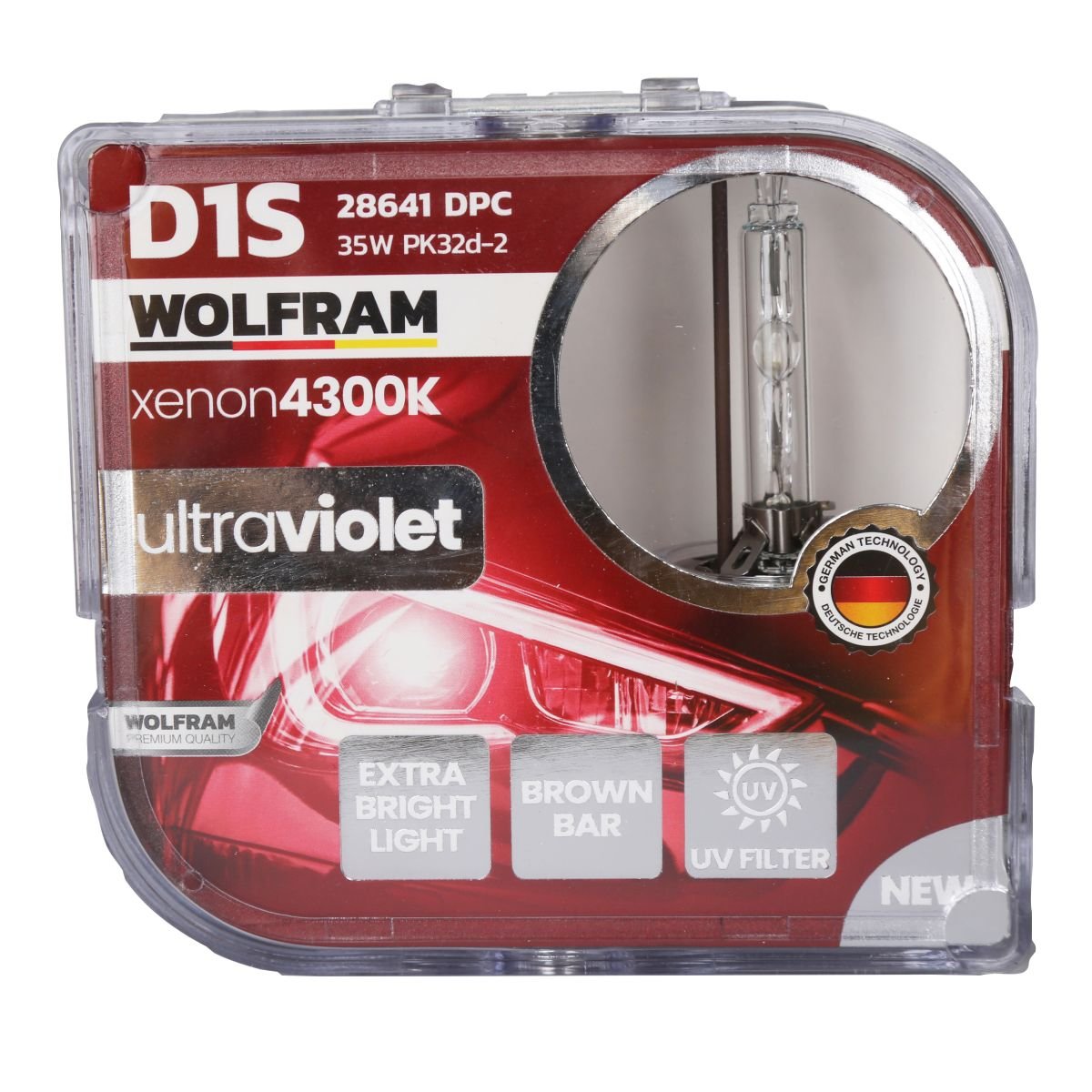 D1S Xenon Ampul 4300K Ultraviolet Mavi Cam 12V 35W - WOLFRAM 28641DPC