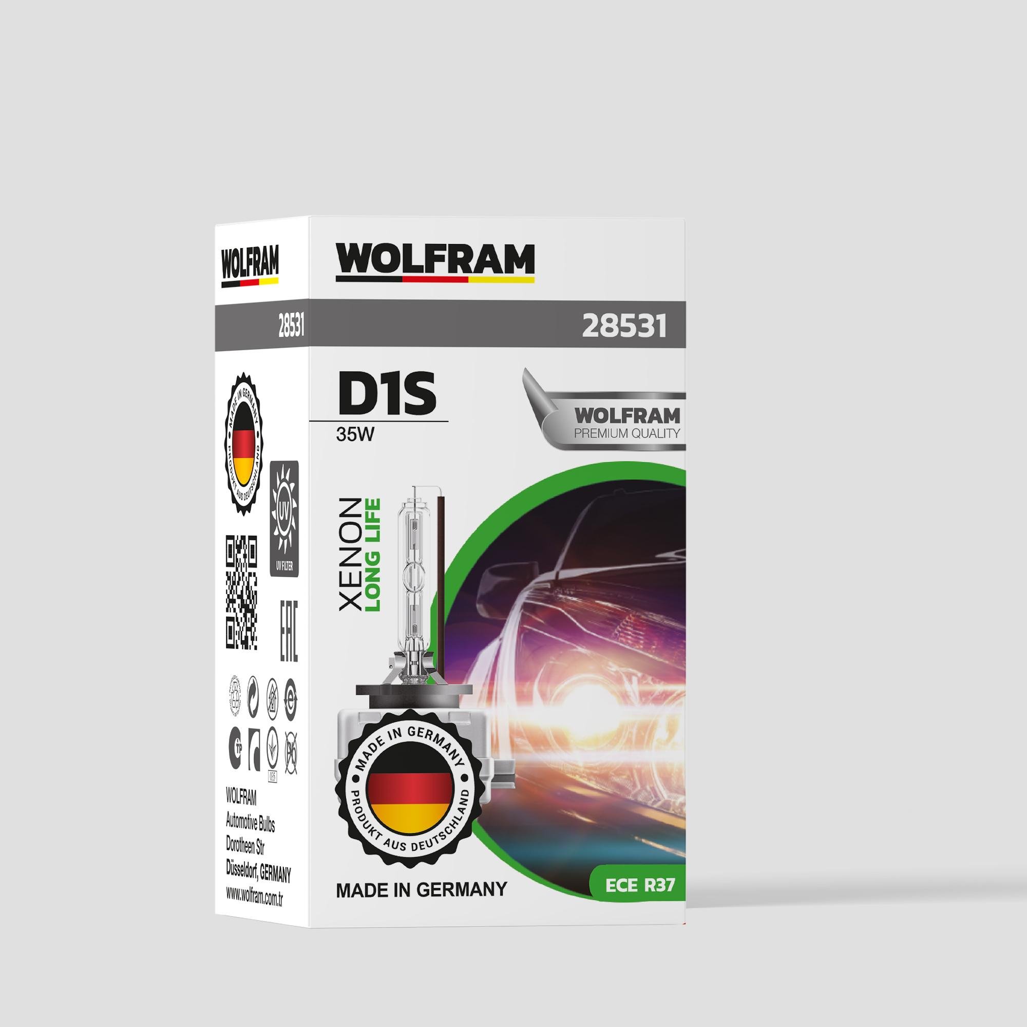 D1S Xenon Ampul Standart Işık Uzun Ömür 12V 35W - WOLFRAM 28531