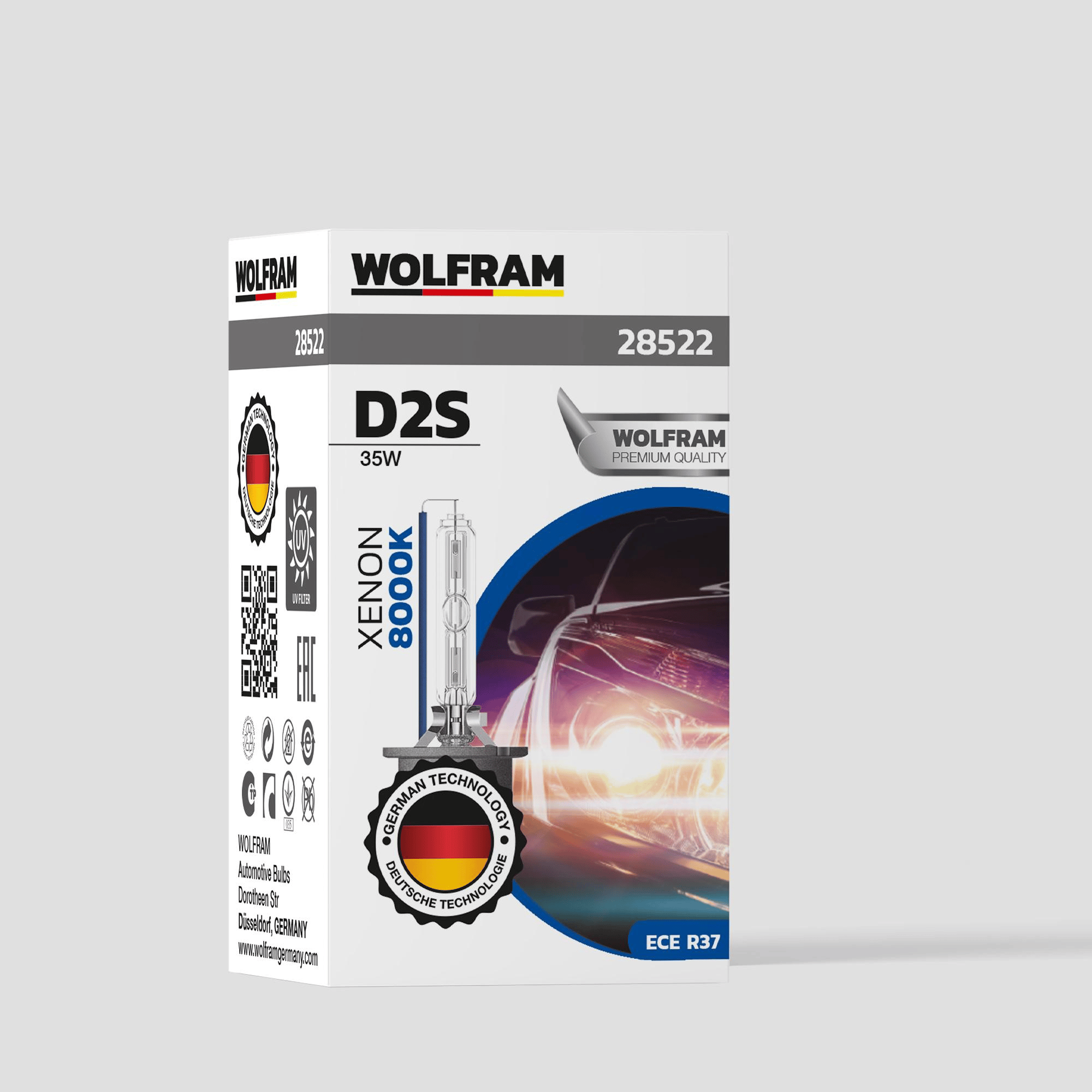 D2S Xenon Ampul Beyaz Işık 12V 35W - WOLFRAM 28522