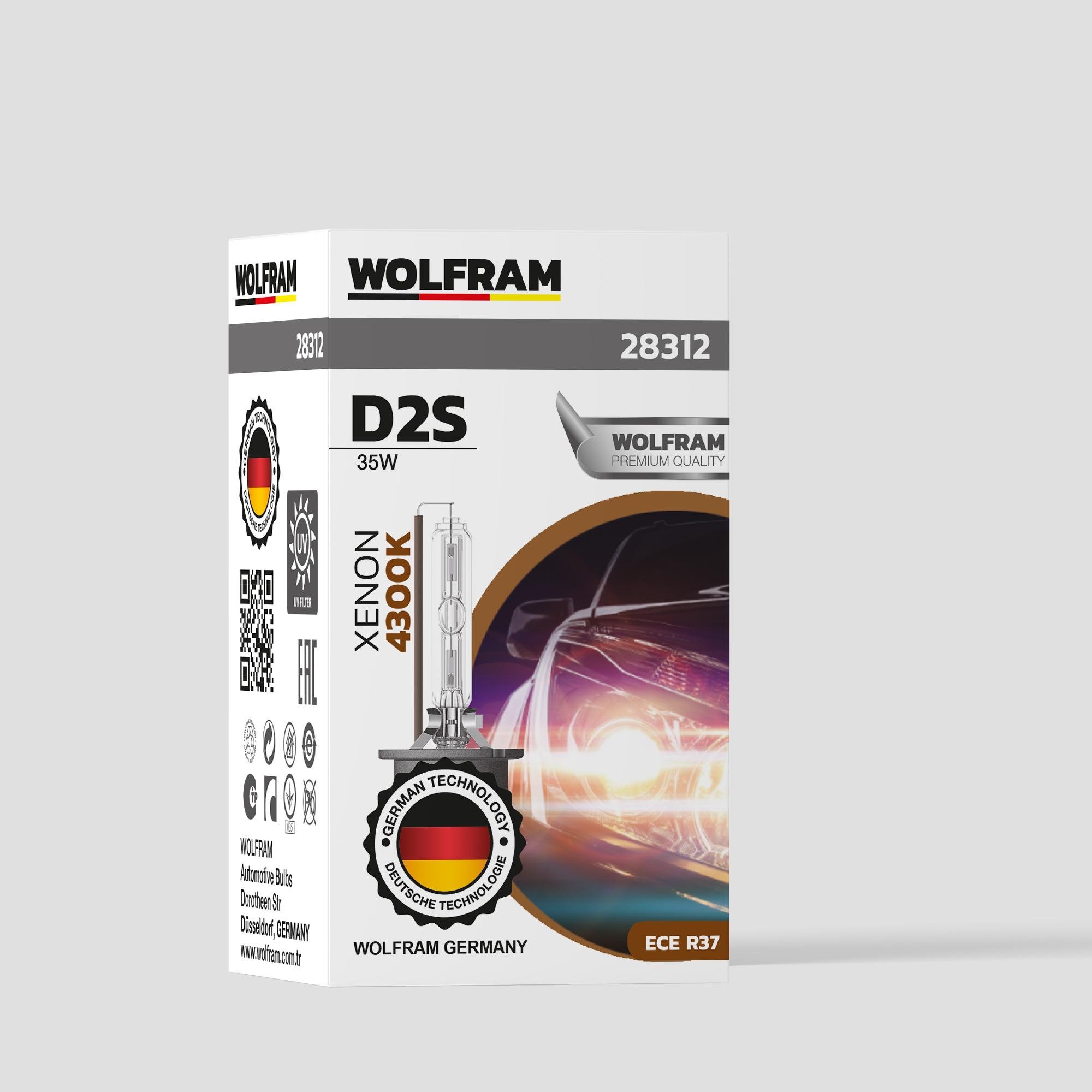 D2S Xenon Ampul Standart Işık 12V 35W - WOLFRAM 28312