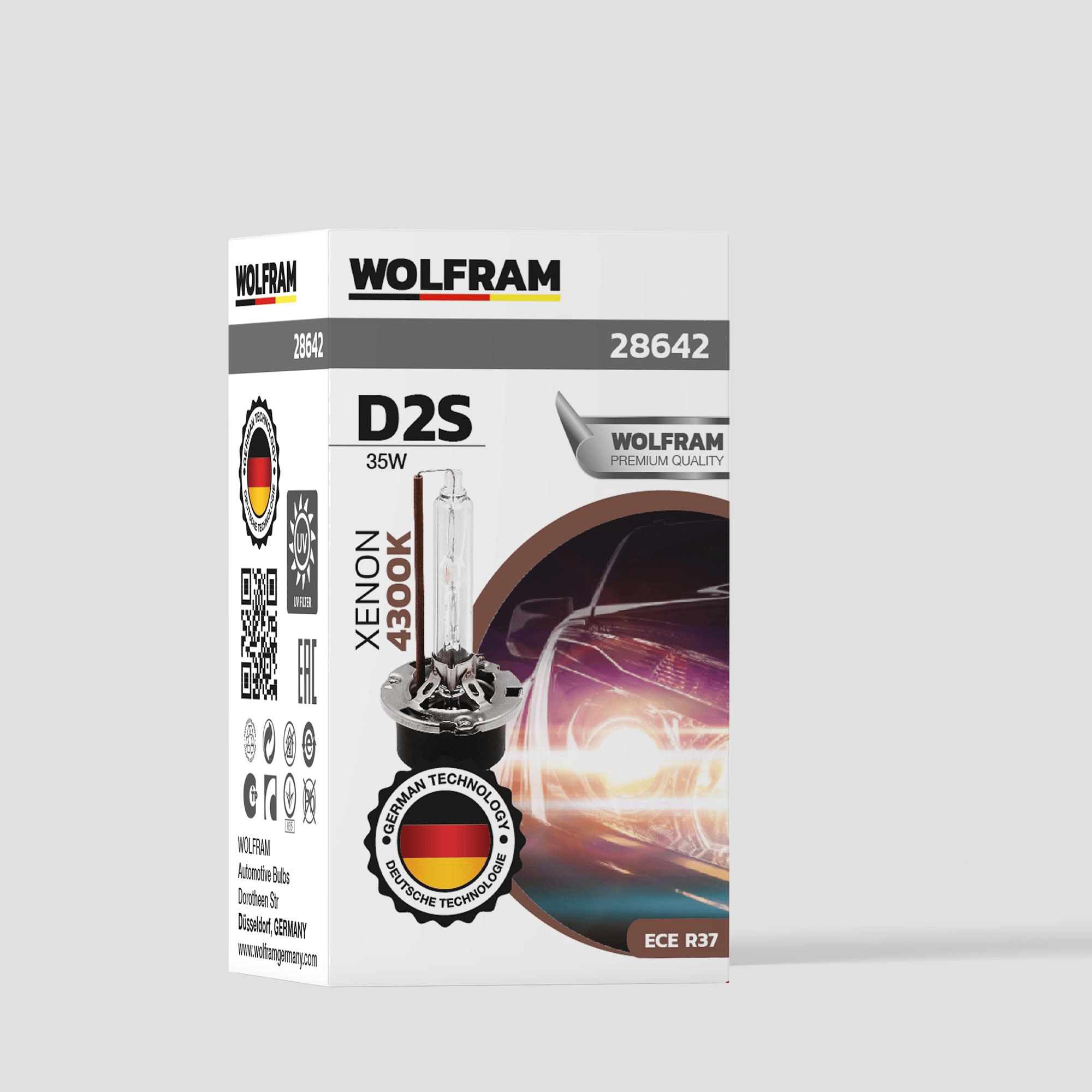 D2S Xenon Ampul Standart Işık Ultraviolet 12V 35W - WOLFRAM 28642