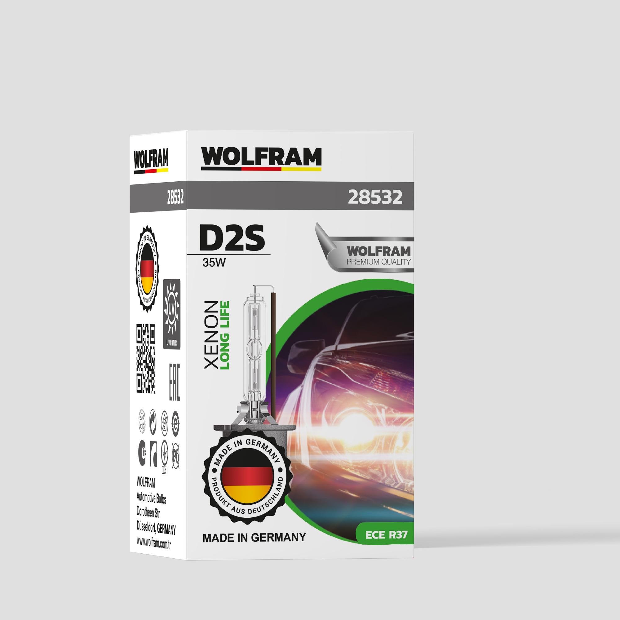 D2S Xenon Ampul Standart Işık Uzun Ömür 12V 35W - WOLFRAM 28532