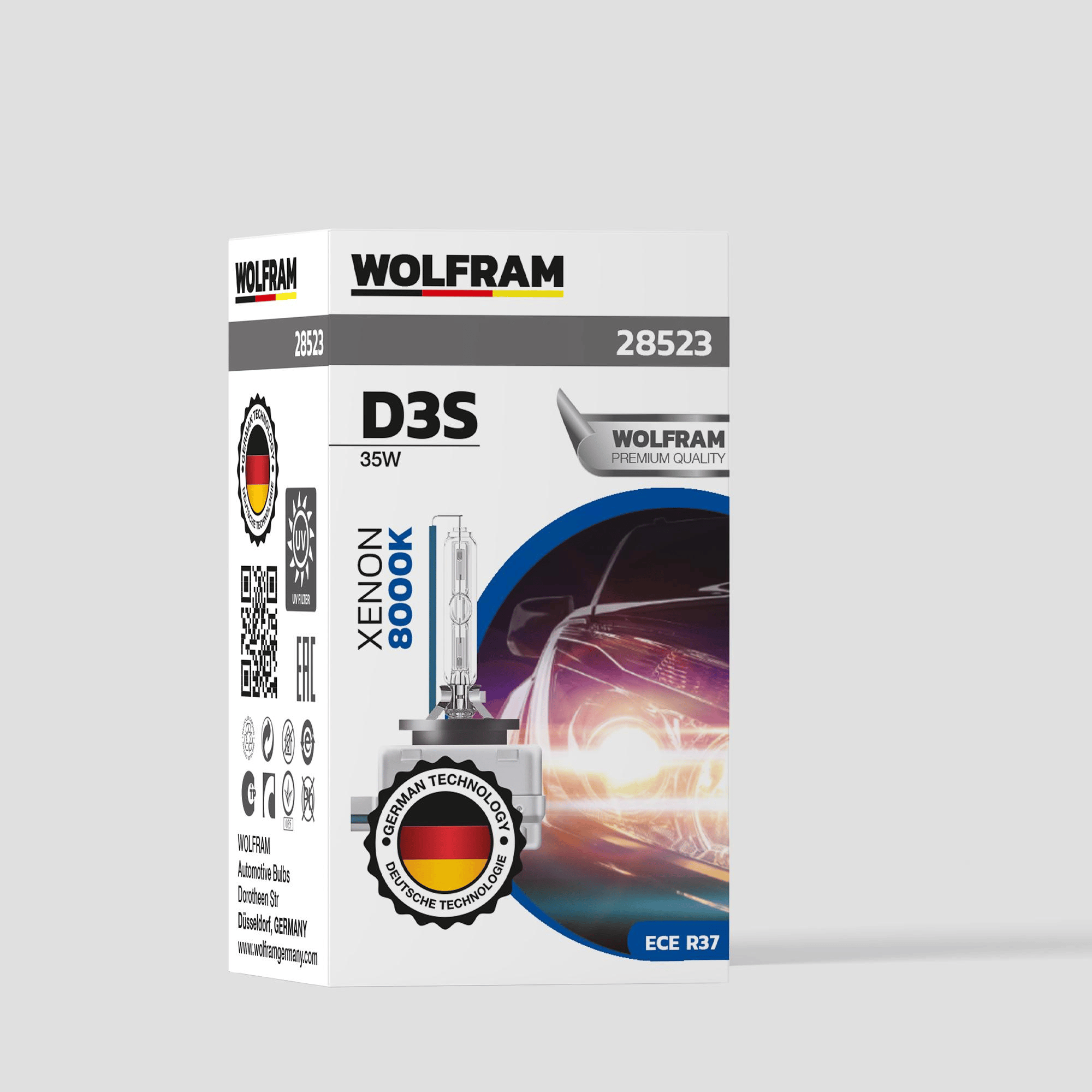 D3S Xenon Ampul Beyaz Işık 12V 35W - WOLFRAM 28523