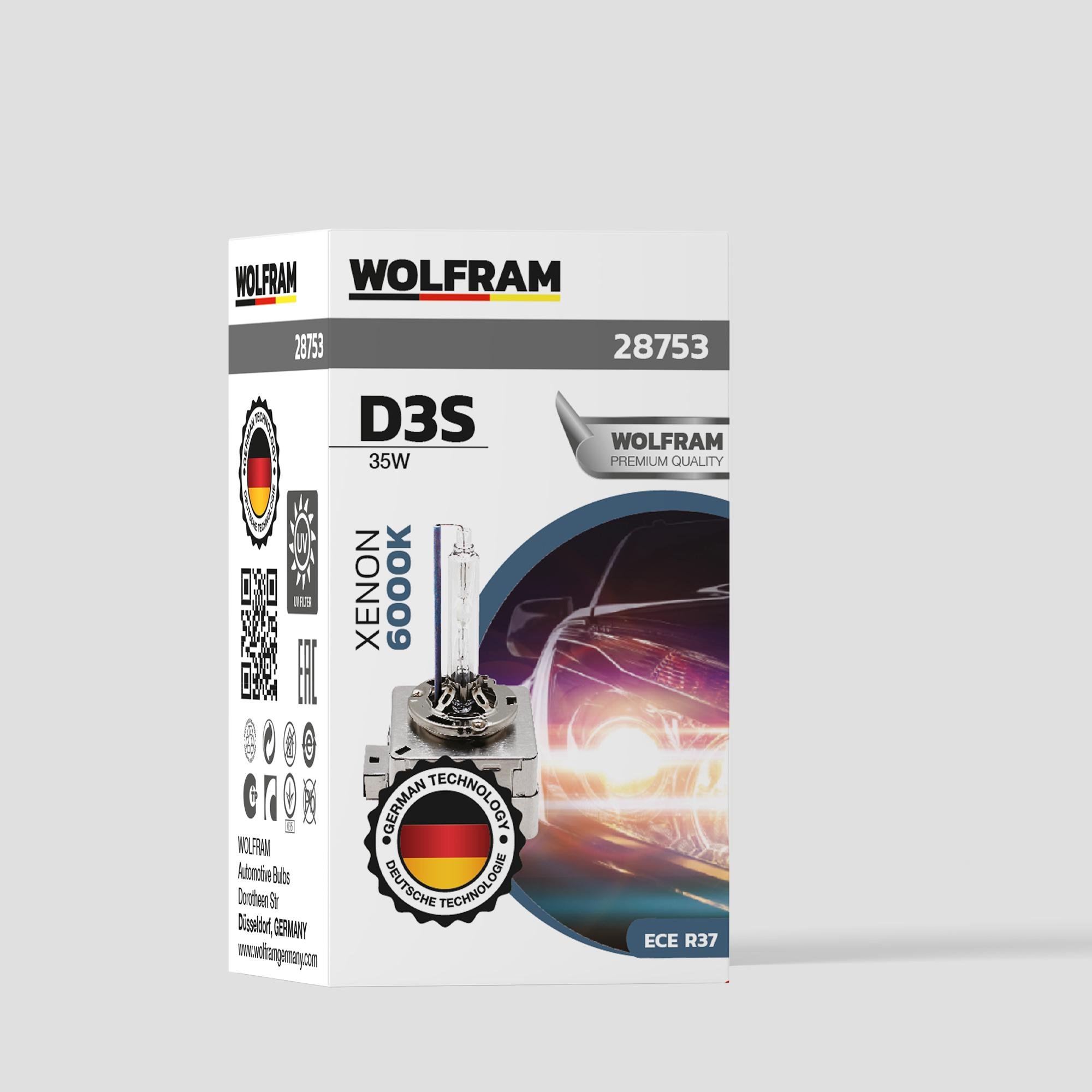 D3S Xenon Ampul Beyaz Işık Ultraviolet 12V 35W - WOLFRAM 28753