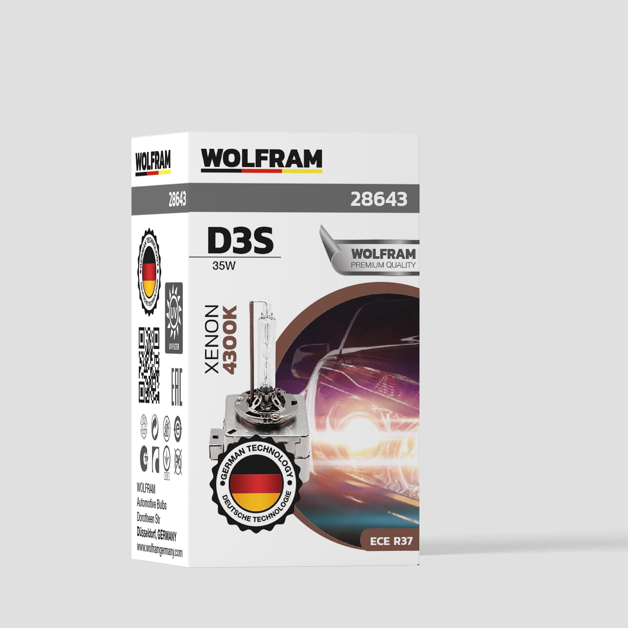 D3S Xenon Ampul Standart Işık Ultraviolet 12V 35W - WOLFRAM 28643