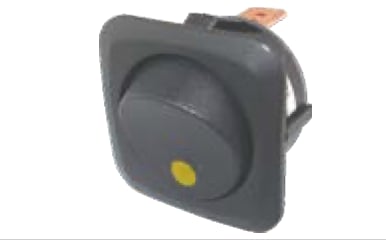 ENG PRO Basmalı Anahtar 24V 25A LEDLİ AMBER KARE BÜYÜK TİP PRO PB 0447