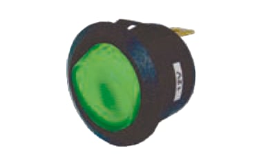 ENG PRO Tuşlu yuvarlak BÜYÜK TİP 12V 20A IŞIKLI YEŞİL PRO PB 0451