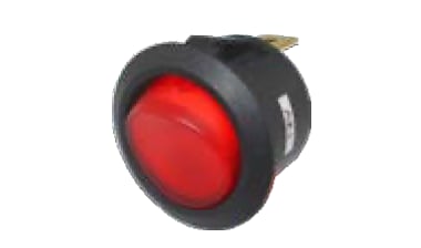 ENG PRO Tuşlu yuvarlak BÜYÜK TİP 12V 20A IŞIKLI KIRMIZI PRO PB 0450