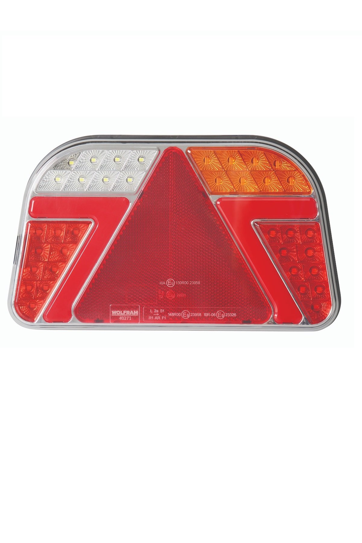 Led 7 Fonksiyonlu Arka Stop Lambası Kırmızı-Amber-Beyaz 10-30V E9 Belgeli Sağ - 40271