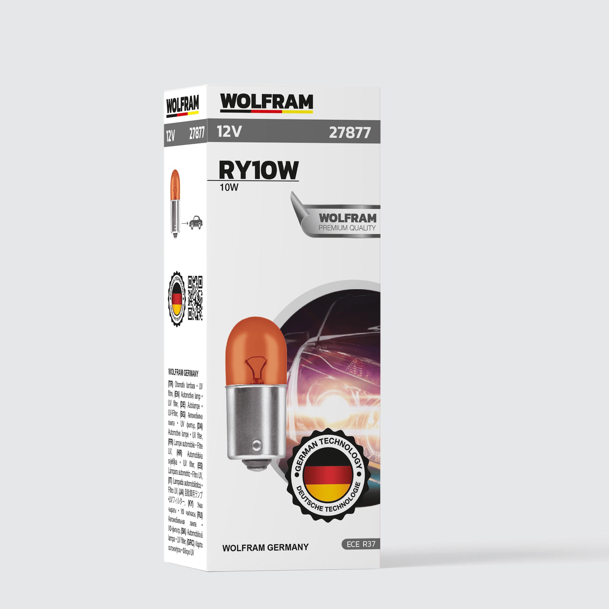 R10W Ampul 67 Sarı 12V 10W (10 Adet) - WOLFRAM 27877