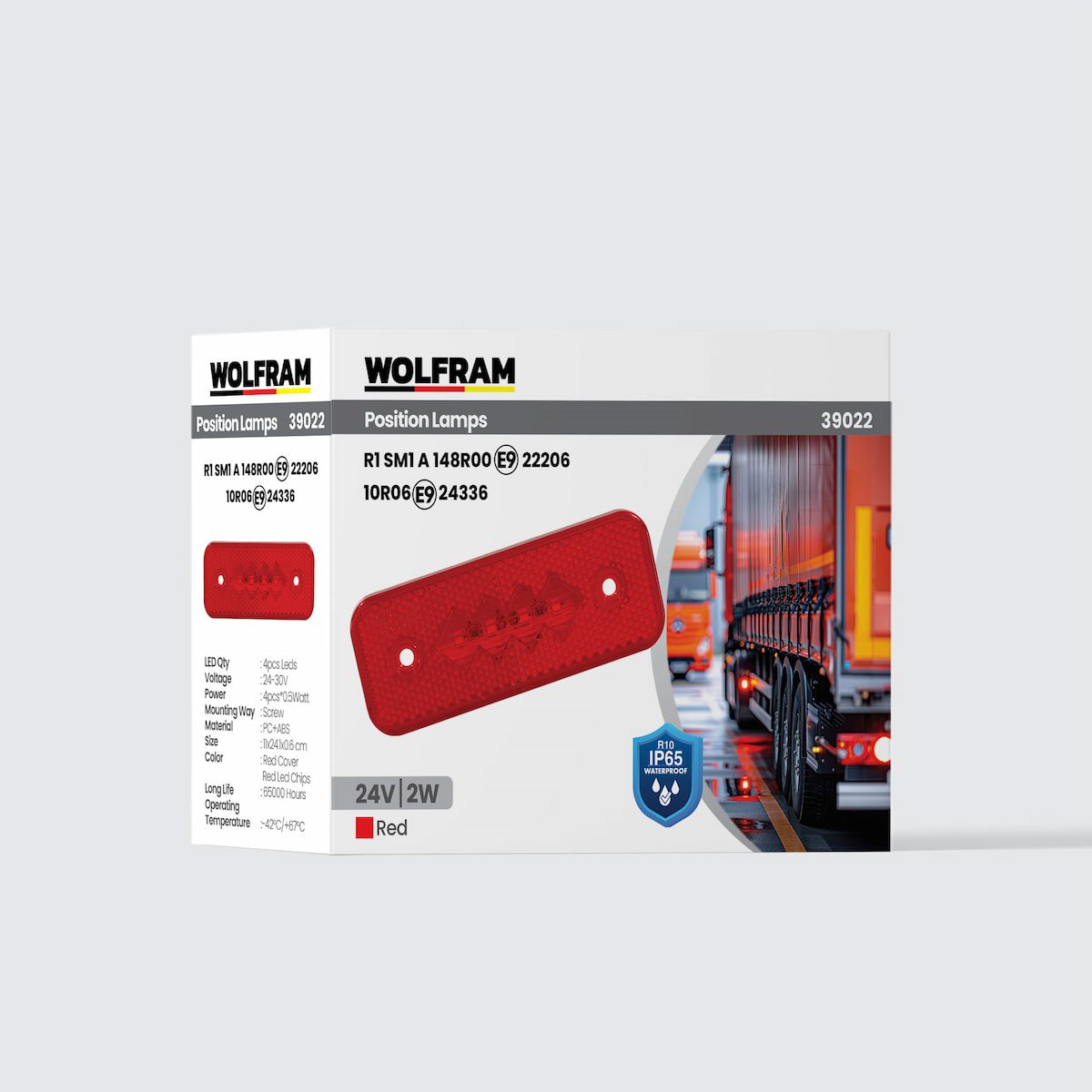SİDE MARKER KIRMIZI (E) BELGELİ 24V 2W ( 10 Adet )