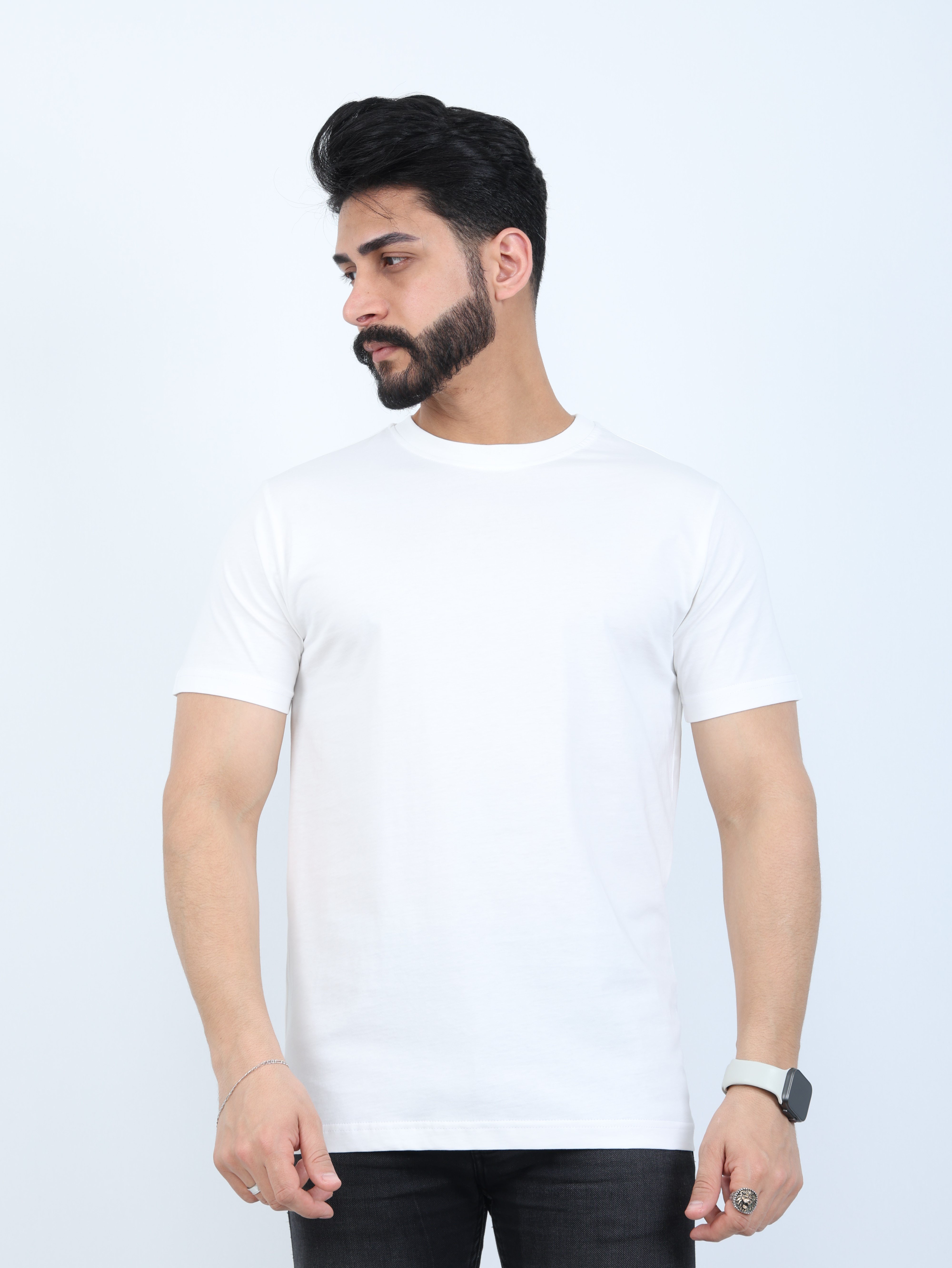 Erkek Relaxed Fit Bisiklet Yaka Basic Tişört