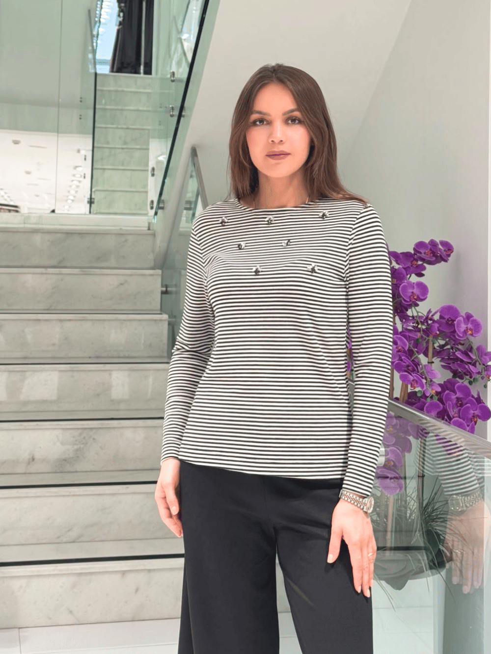 Bluz27K102341580MissBluebelleÇizgili Triko Bluz