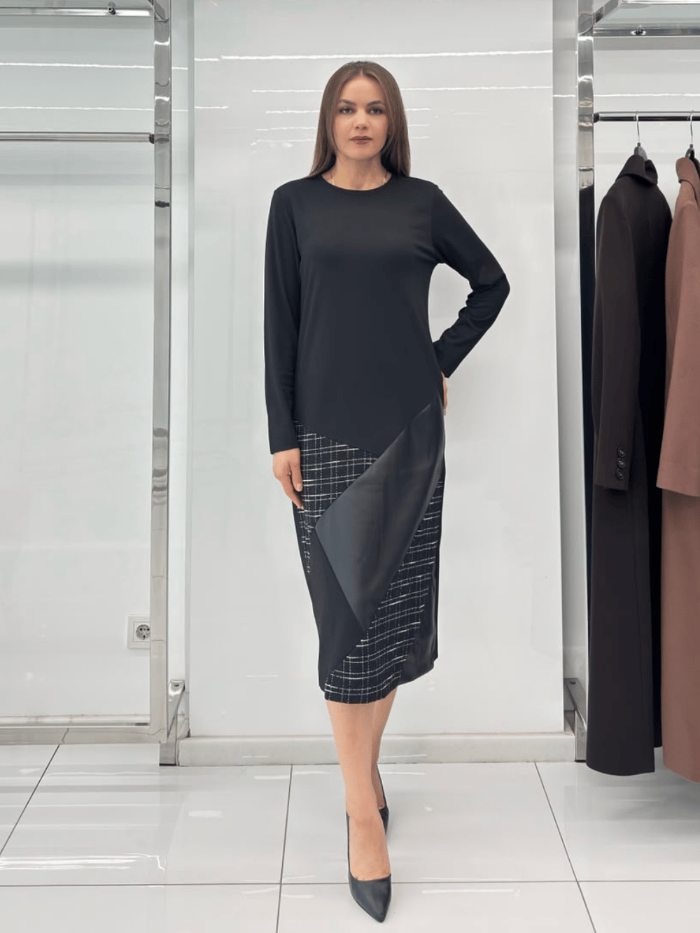 Elbise27K102771203MissBluebelleViskon Jakarlı Elbise